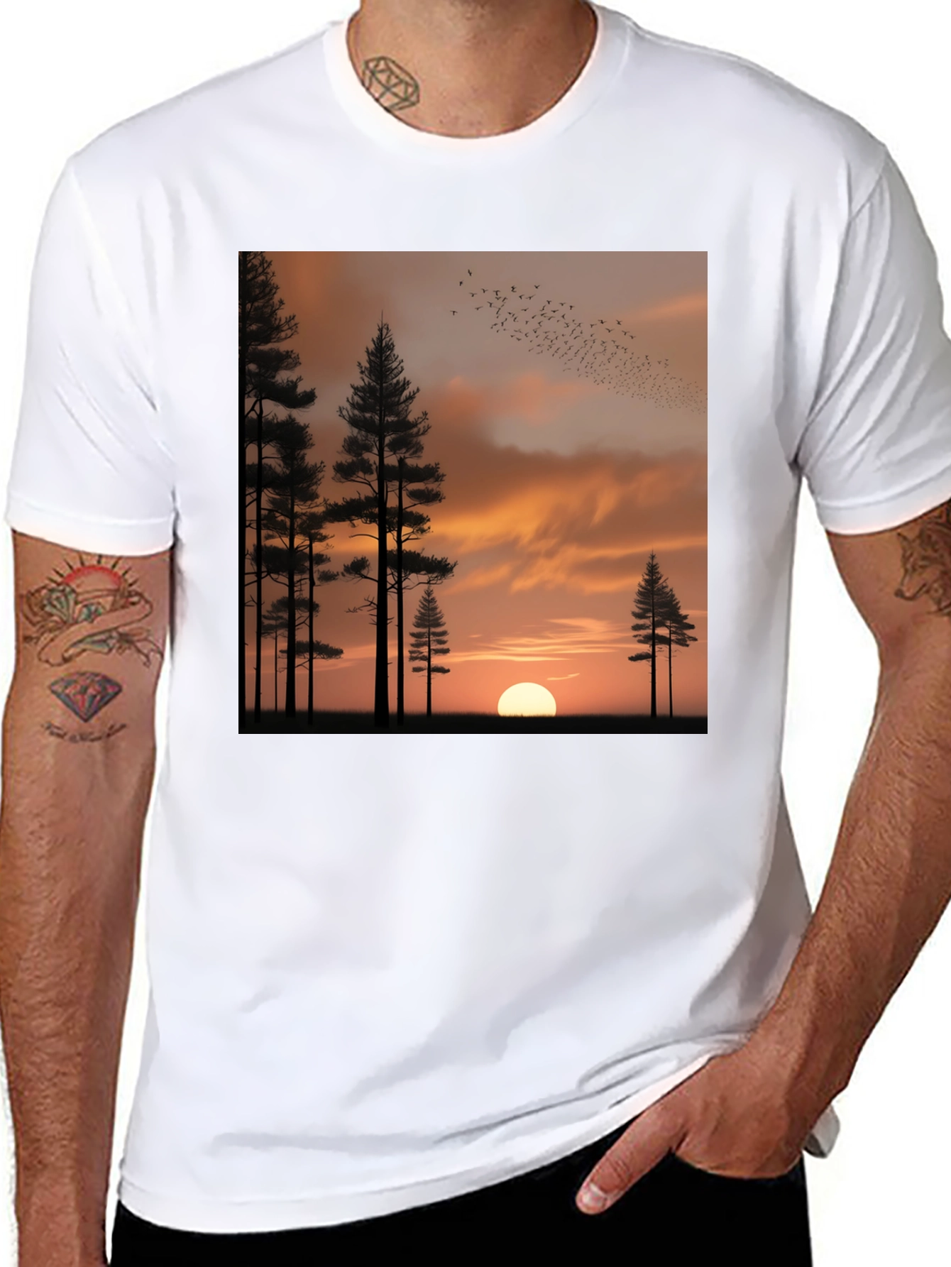 Sunset Forest Graphic Tee
