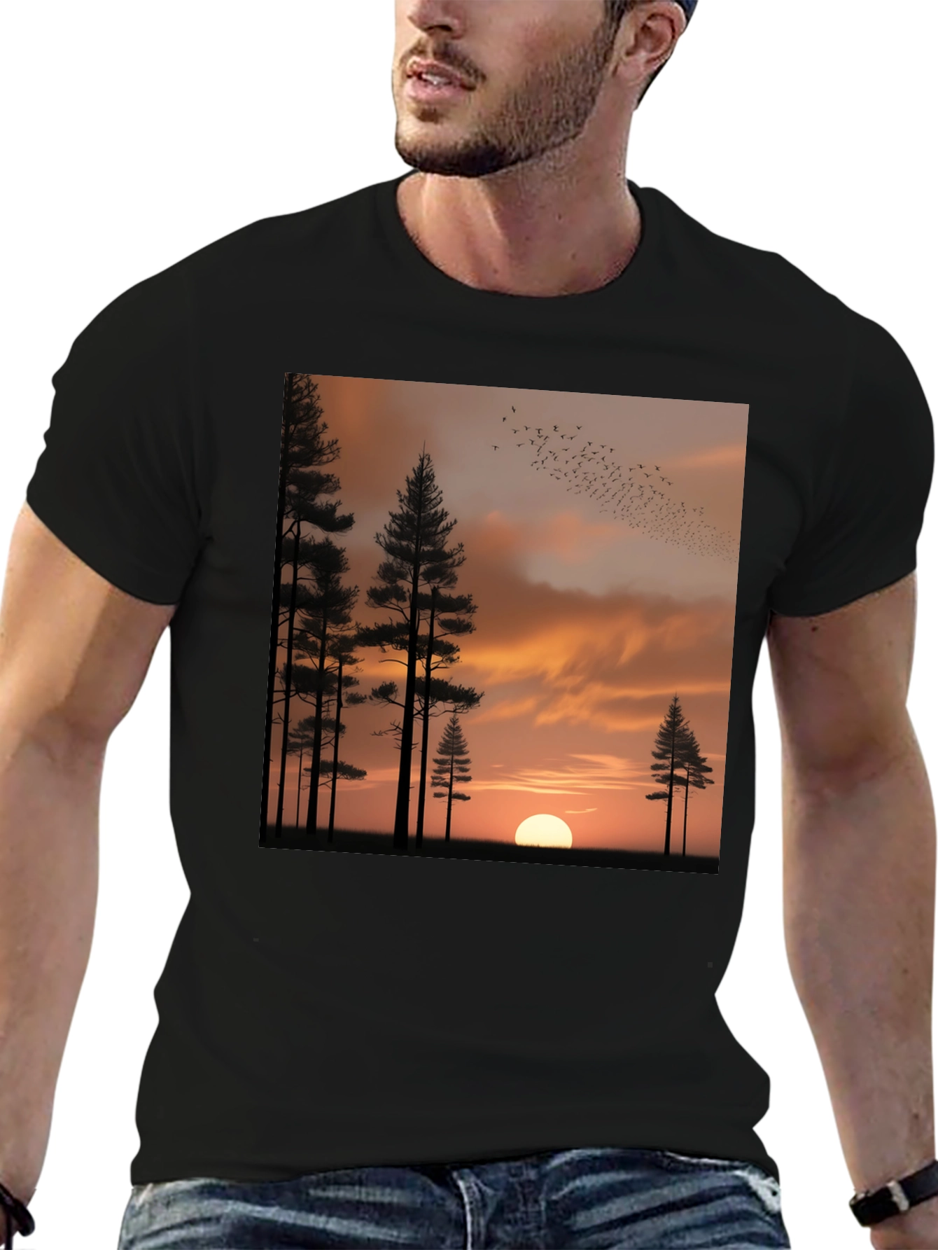 Sunset Forest Graphic Tee