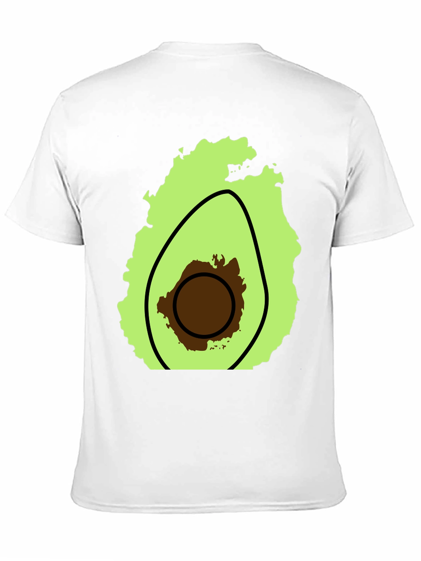 Avocado Graphic Black T-Shirt - Casual Comfort