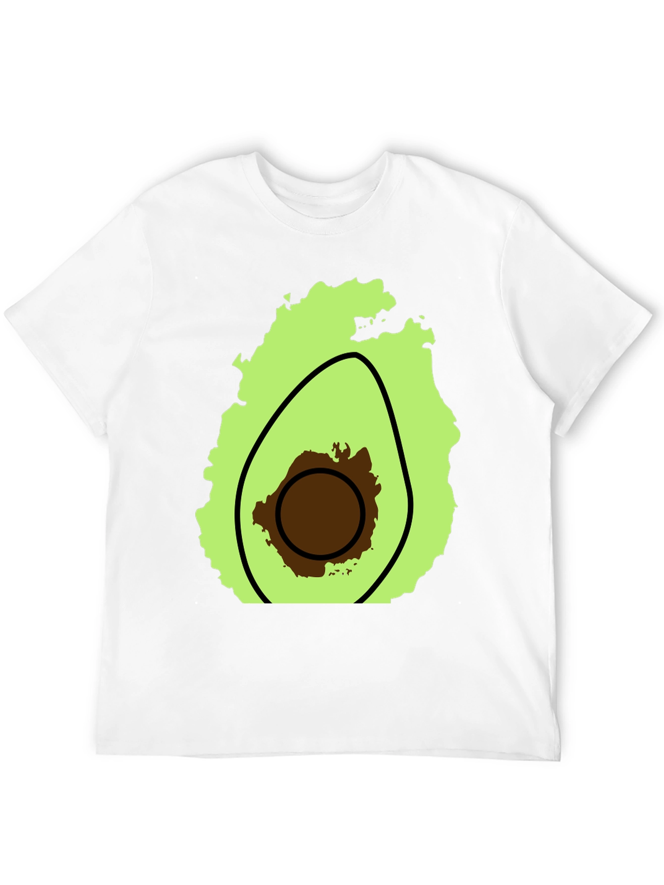 Avocado Graphic Black T-Shirt - Casual Comfort