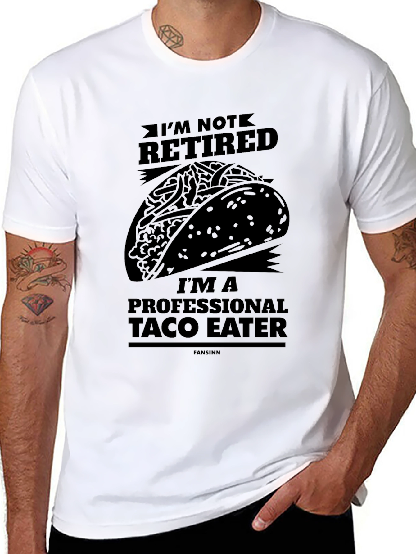 Taco Eater Graphic Tee - Black Cotton T-Shirt