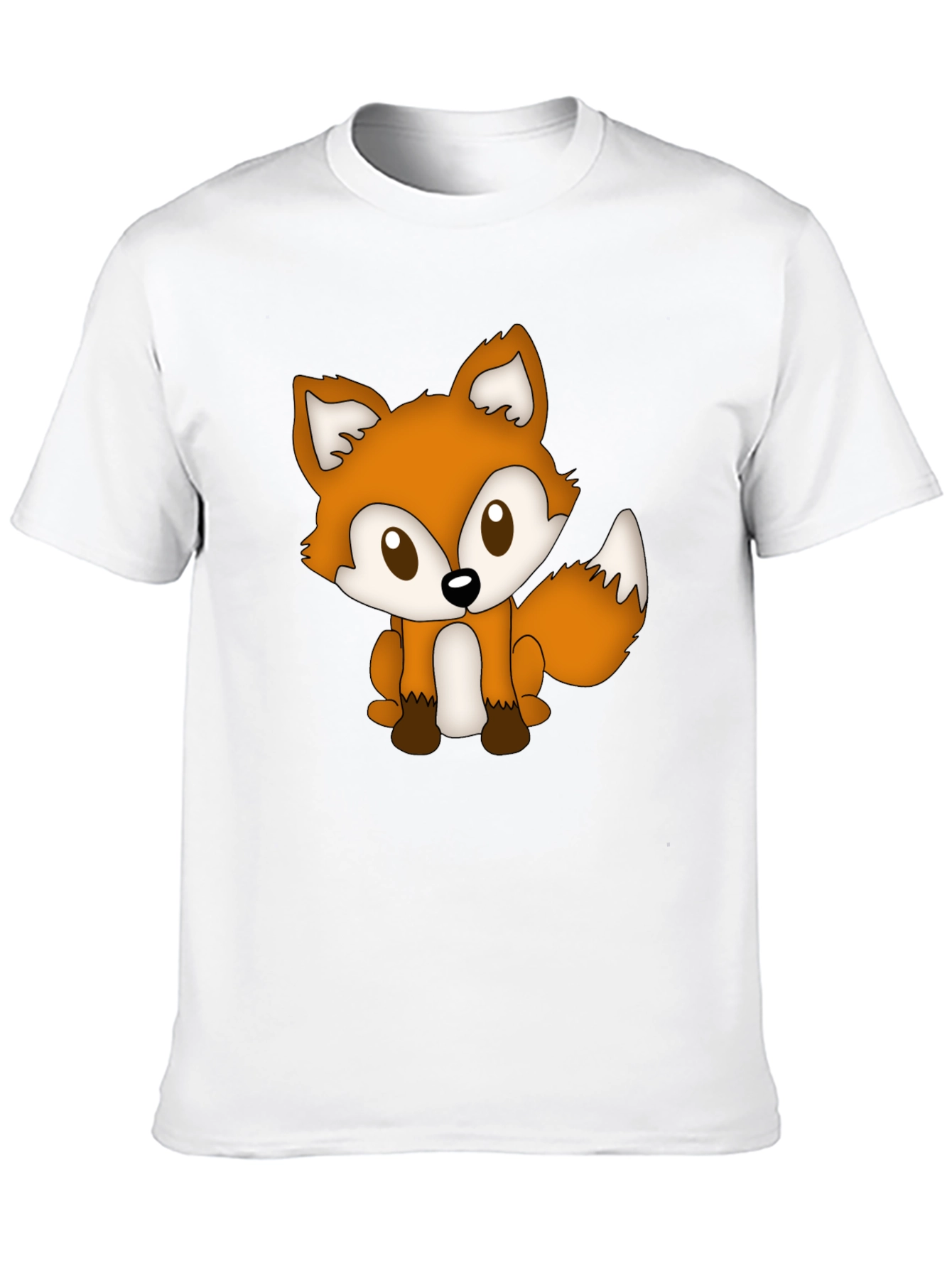 Cute Fox Graphic Tee - Soft Black T-Shirt