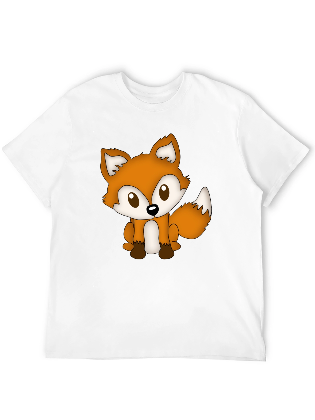 Cute Fox Graphic Tee - Soft Black T-Shirt