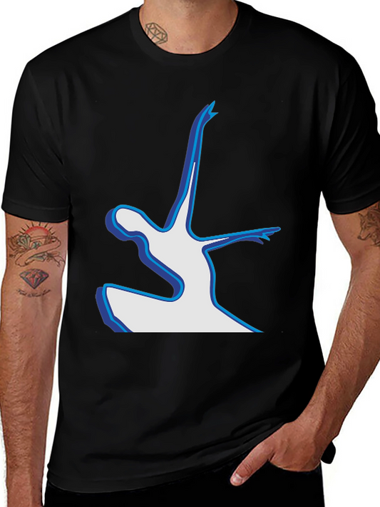 Abstract Dancer Graphic Tee - Black