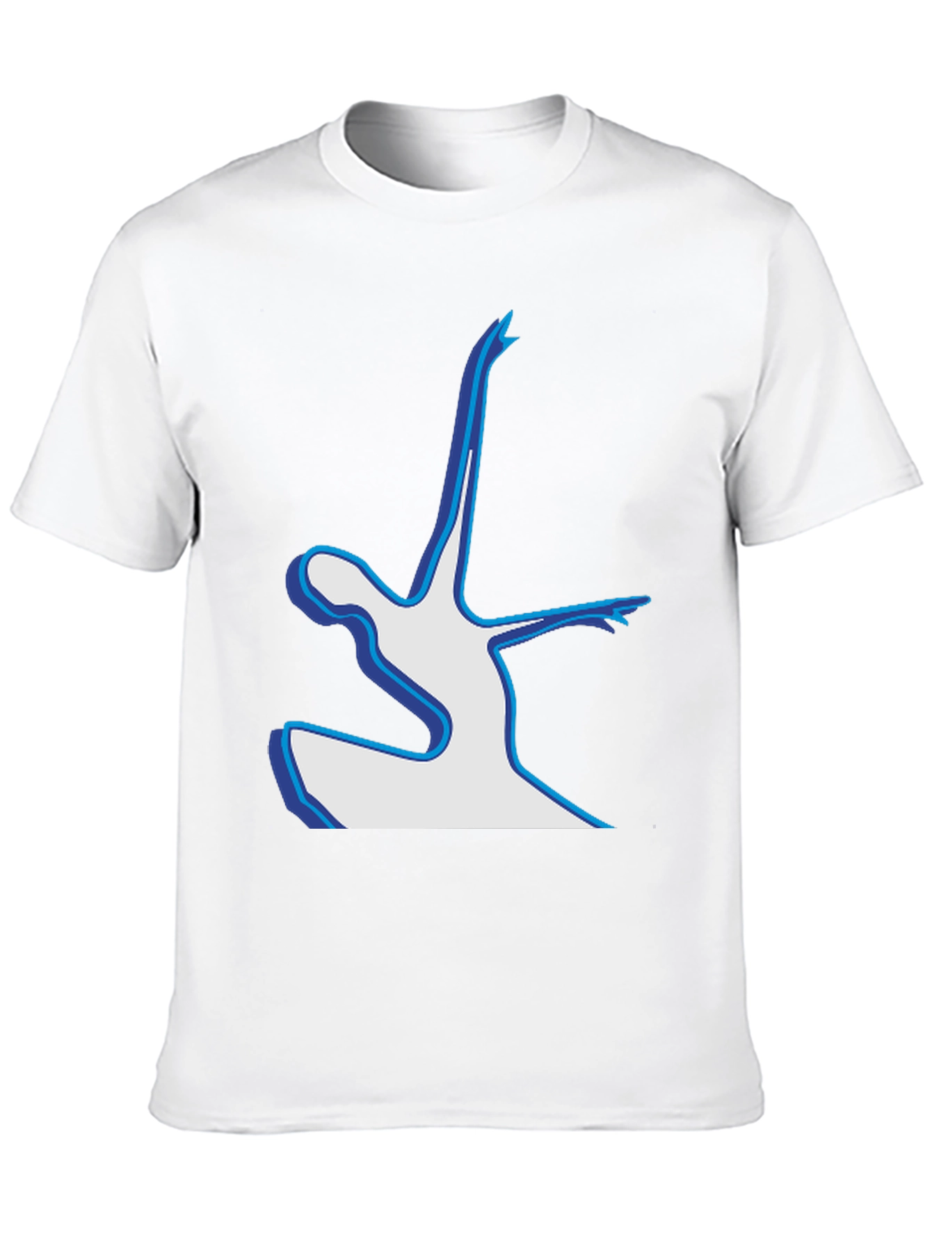Abstract Dancer Graphic Tee - Black