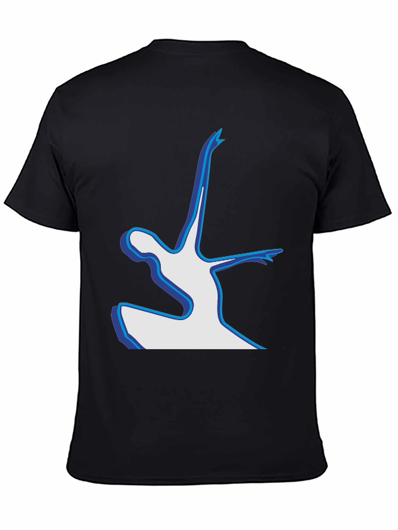 Abstract Dancer Graphic Tee - Black