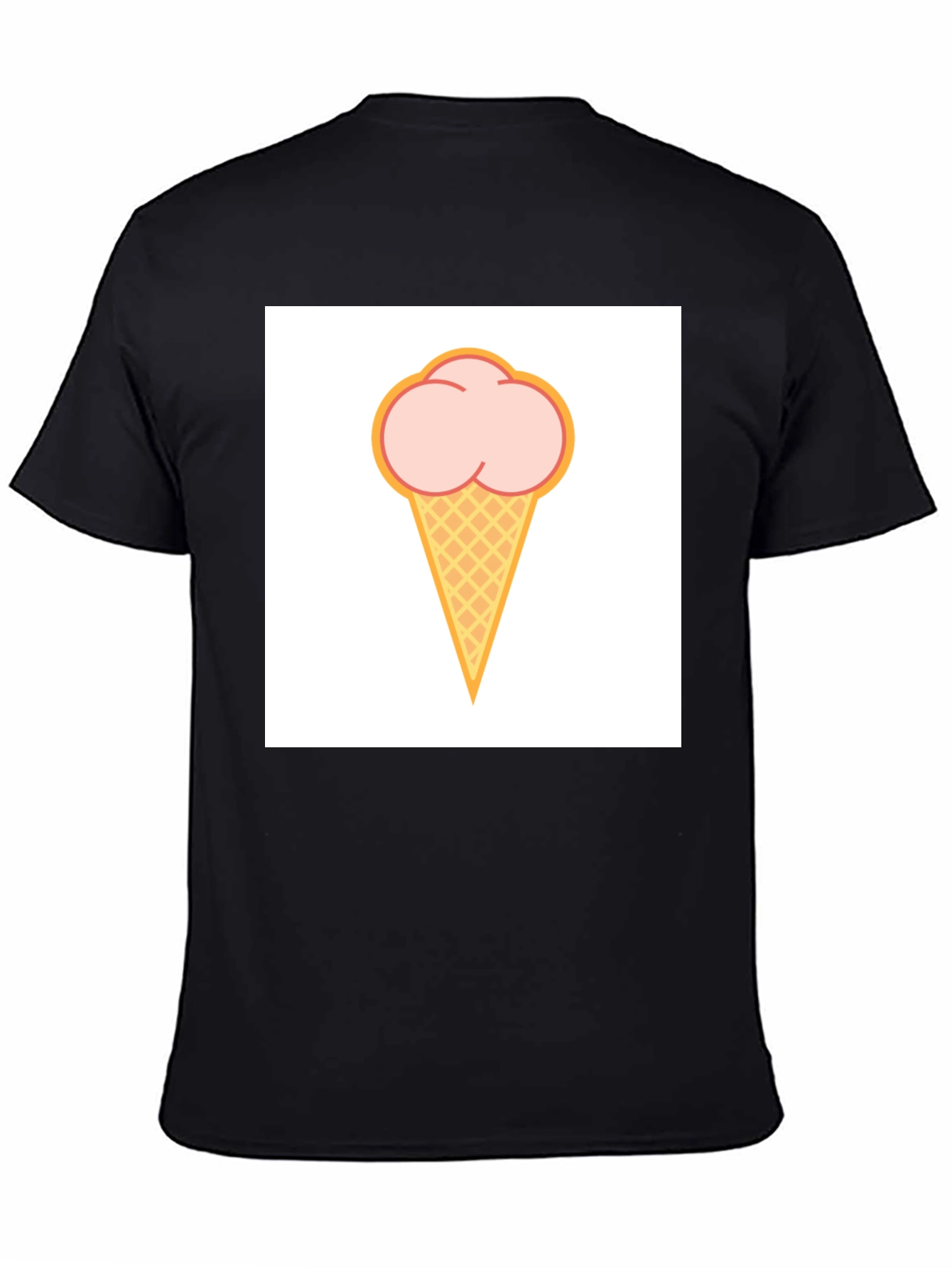Ice Cream Graphic Black T-Shirt
