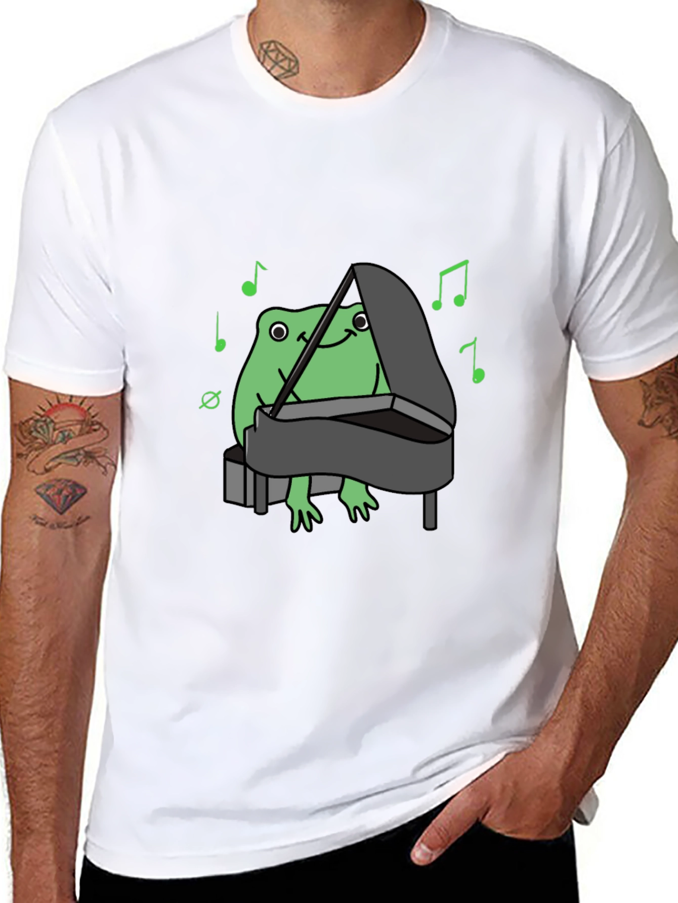Frog Playing Piano T-Shirt - Music Lover Tee