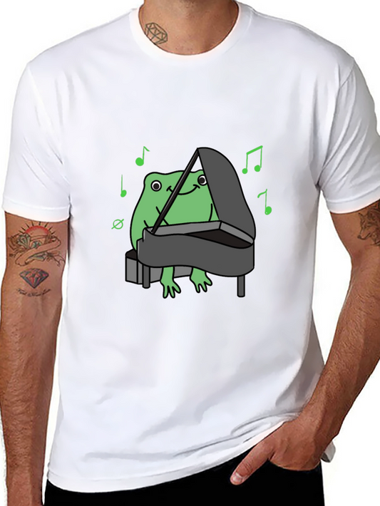 Frog Playing Piano T-Shirt - Music Lover Tee