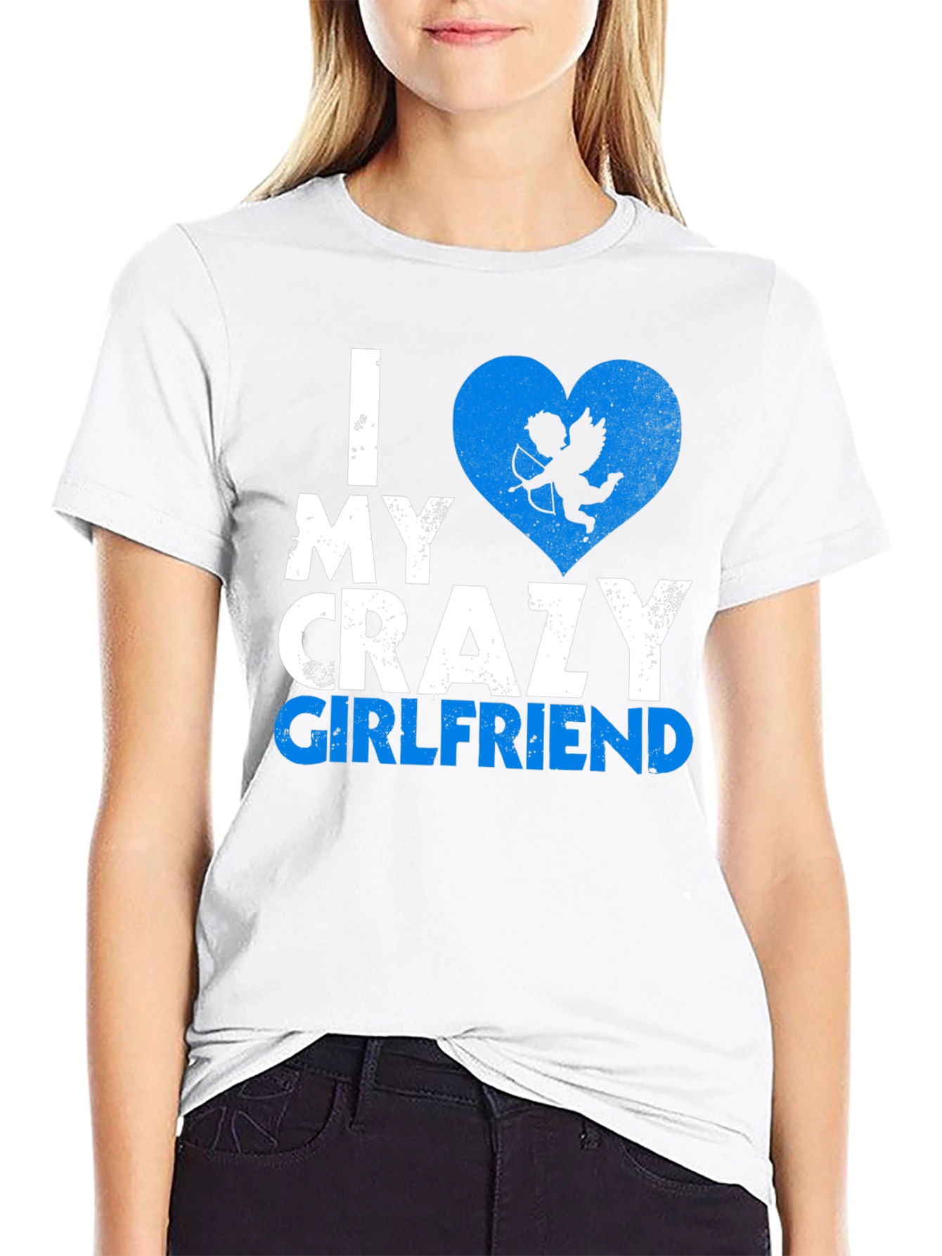 I Love My Crazy Girlfriend T-Shirt Valentines Day Gift