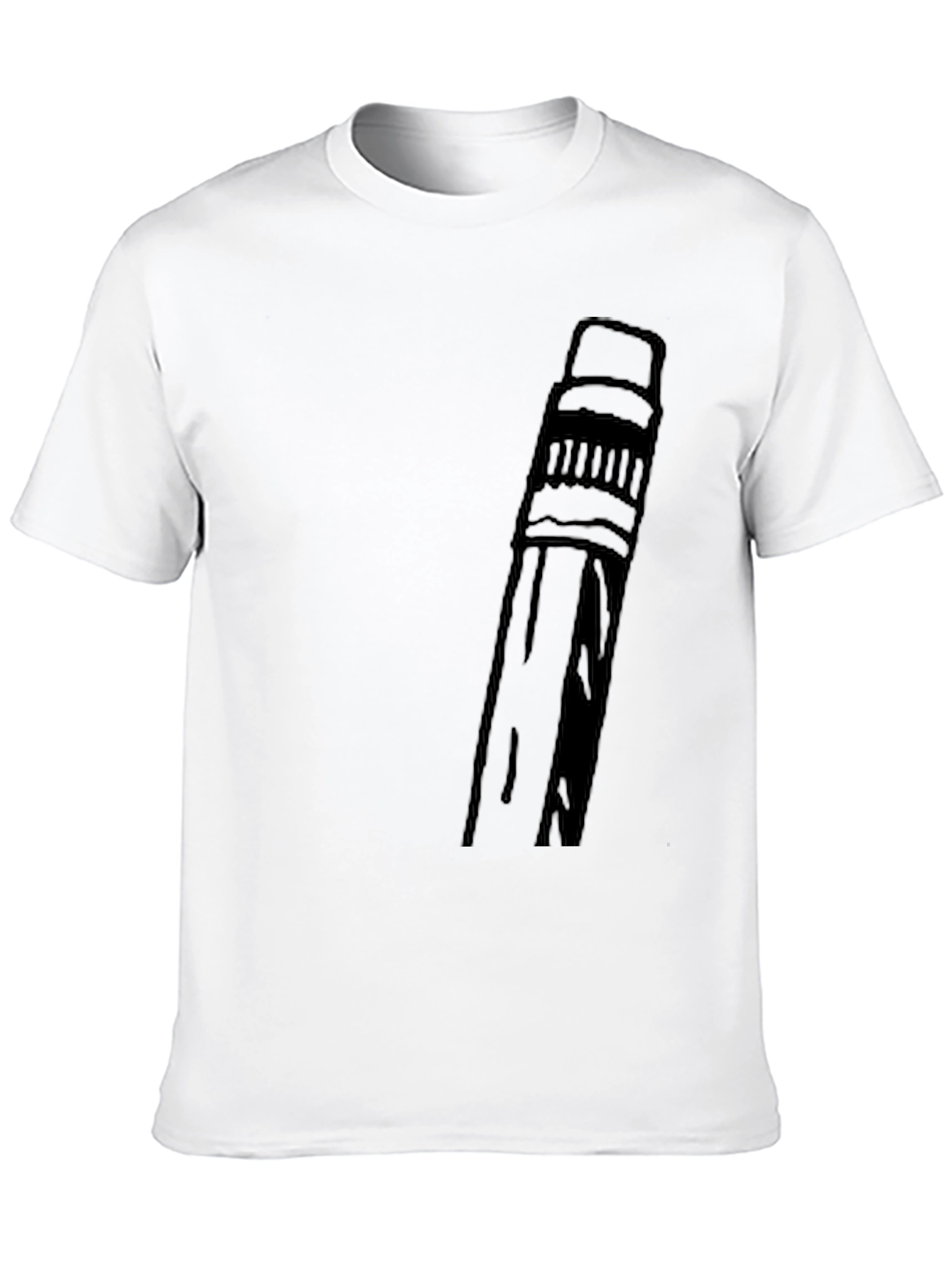 Pencil Graphic T-Shirt - Black