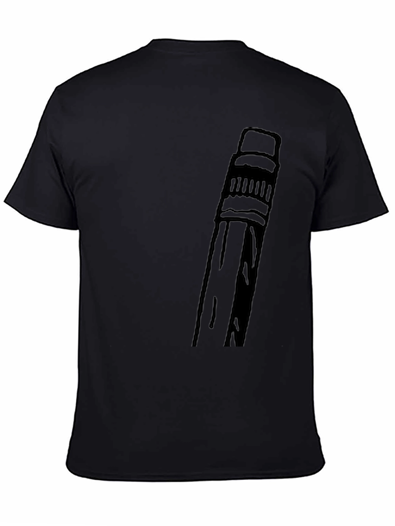 Pencil Graphic T-Shirt - Black