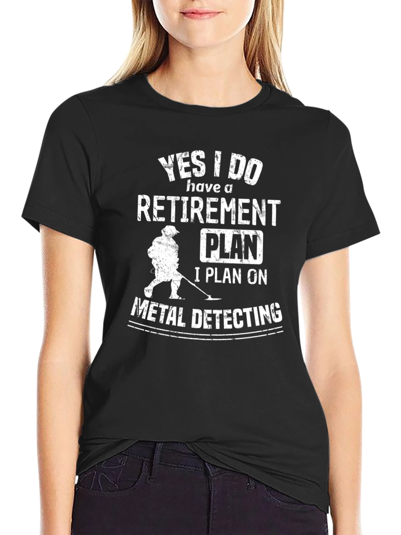 Retirement Plan Metal Detecting Graphic T-Shirt