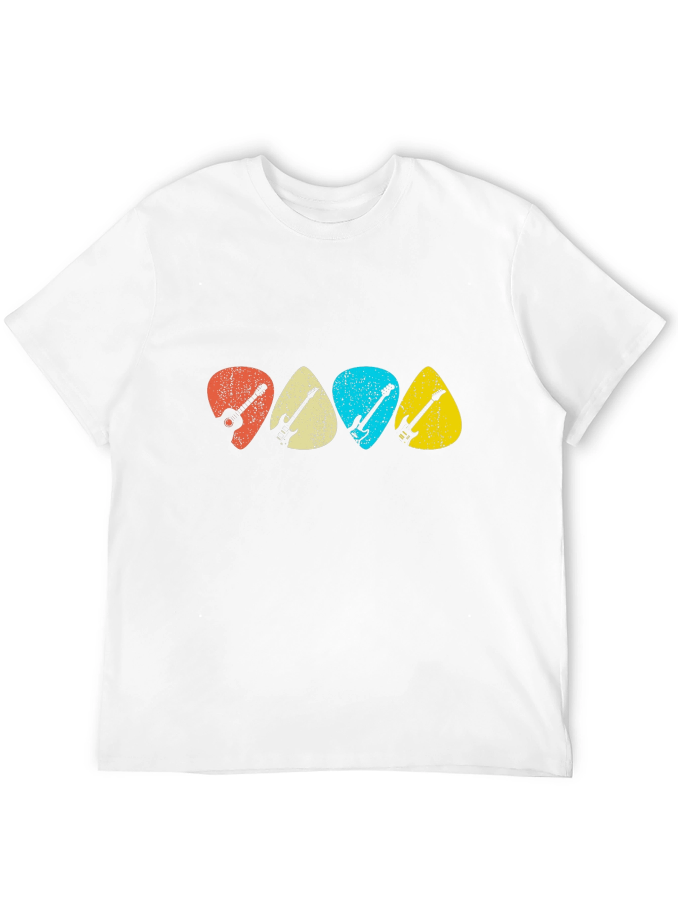 Retro Guitar Picks T-Shirt - Music Lover Tee