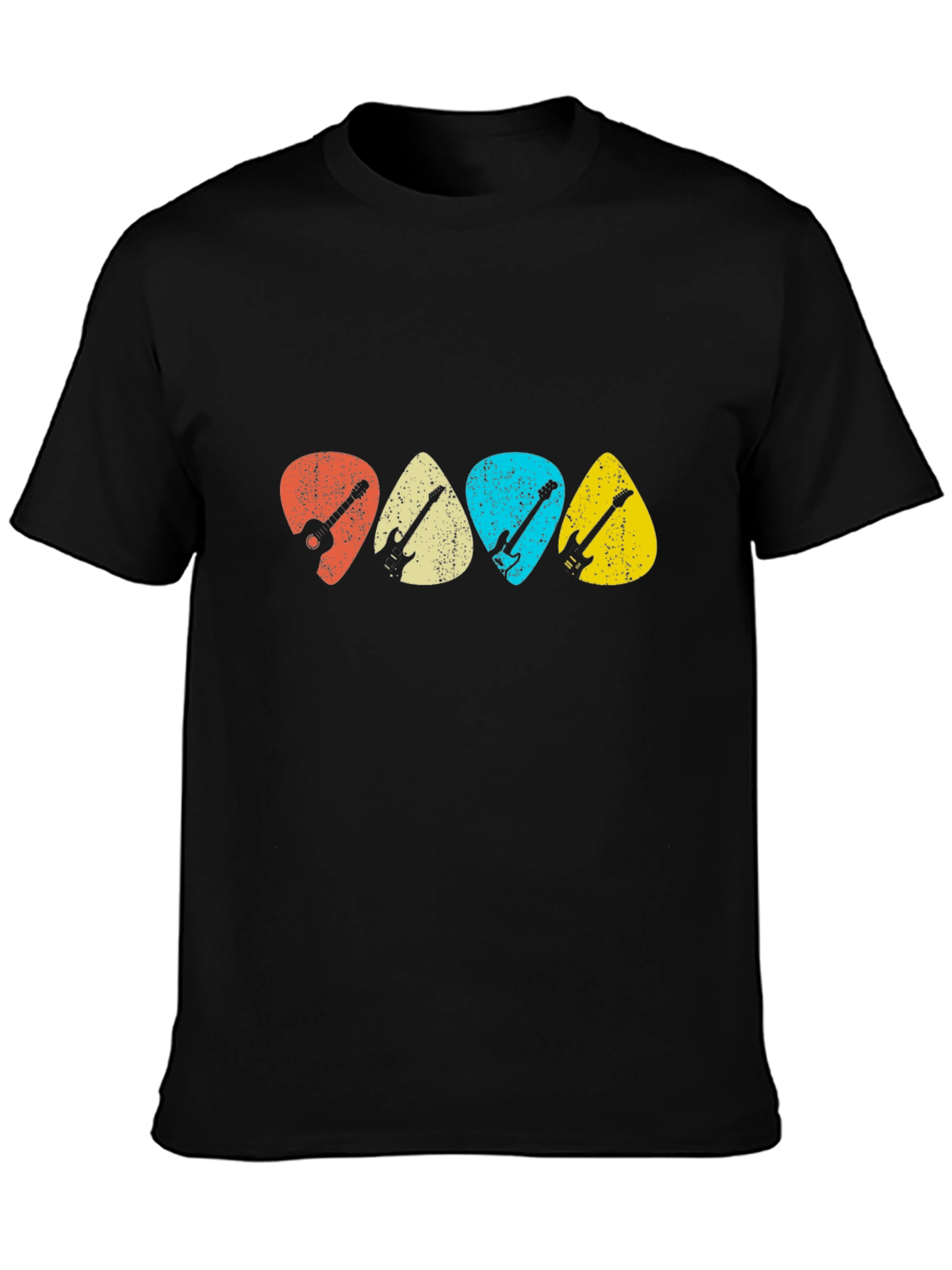 Retro Guitar Picks T-Shirt - Music Lover Tee