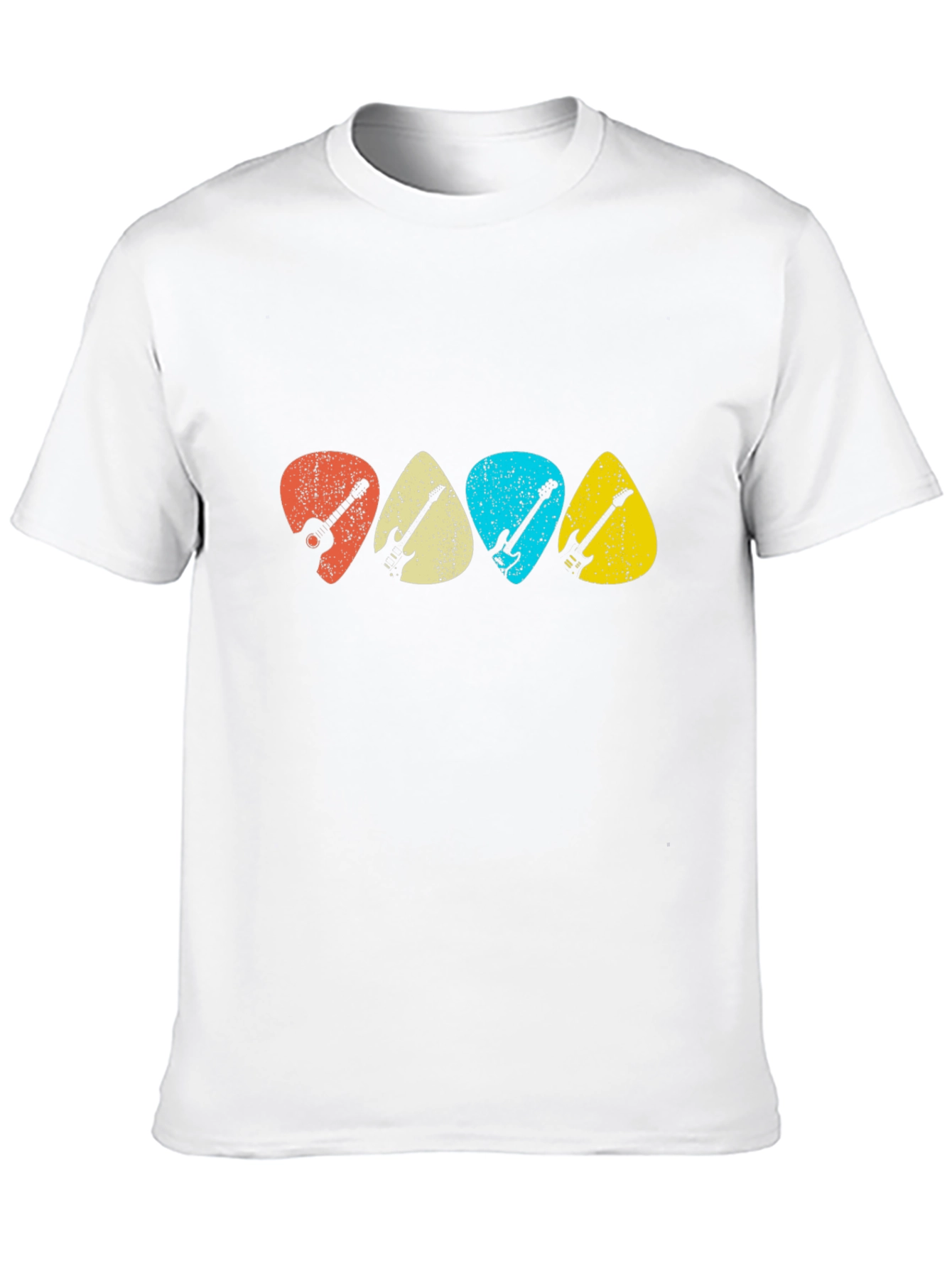 Retro Guitar Picks T-Shirt - Music Lover Tee