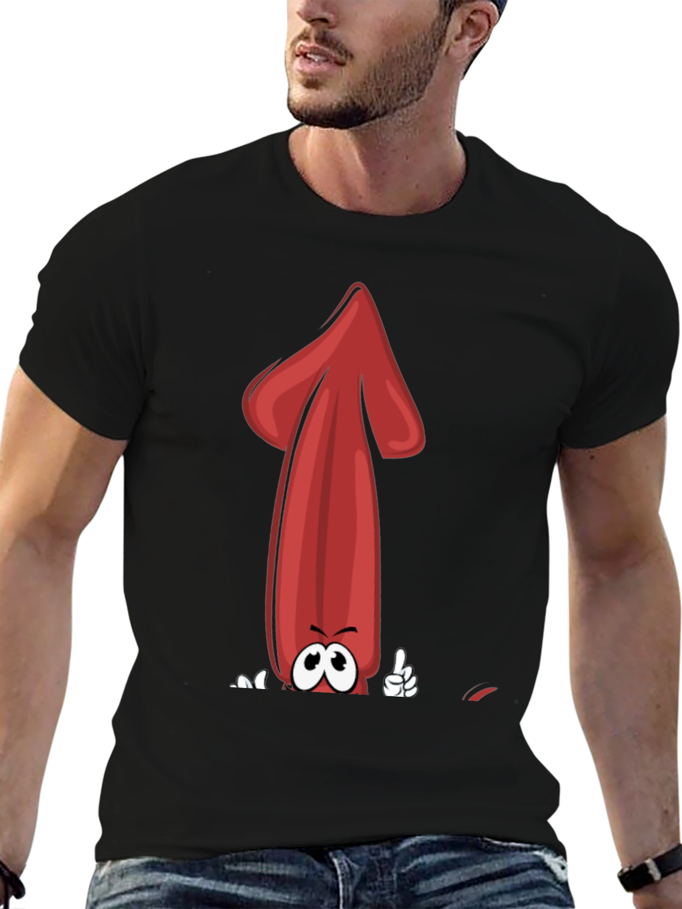 Funny Up Arrow Cartoon Graphic Tee