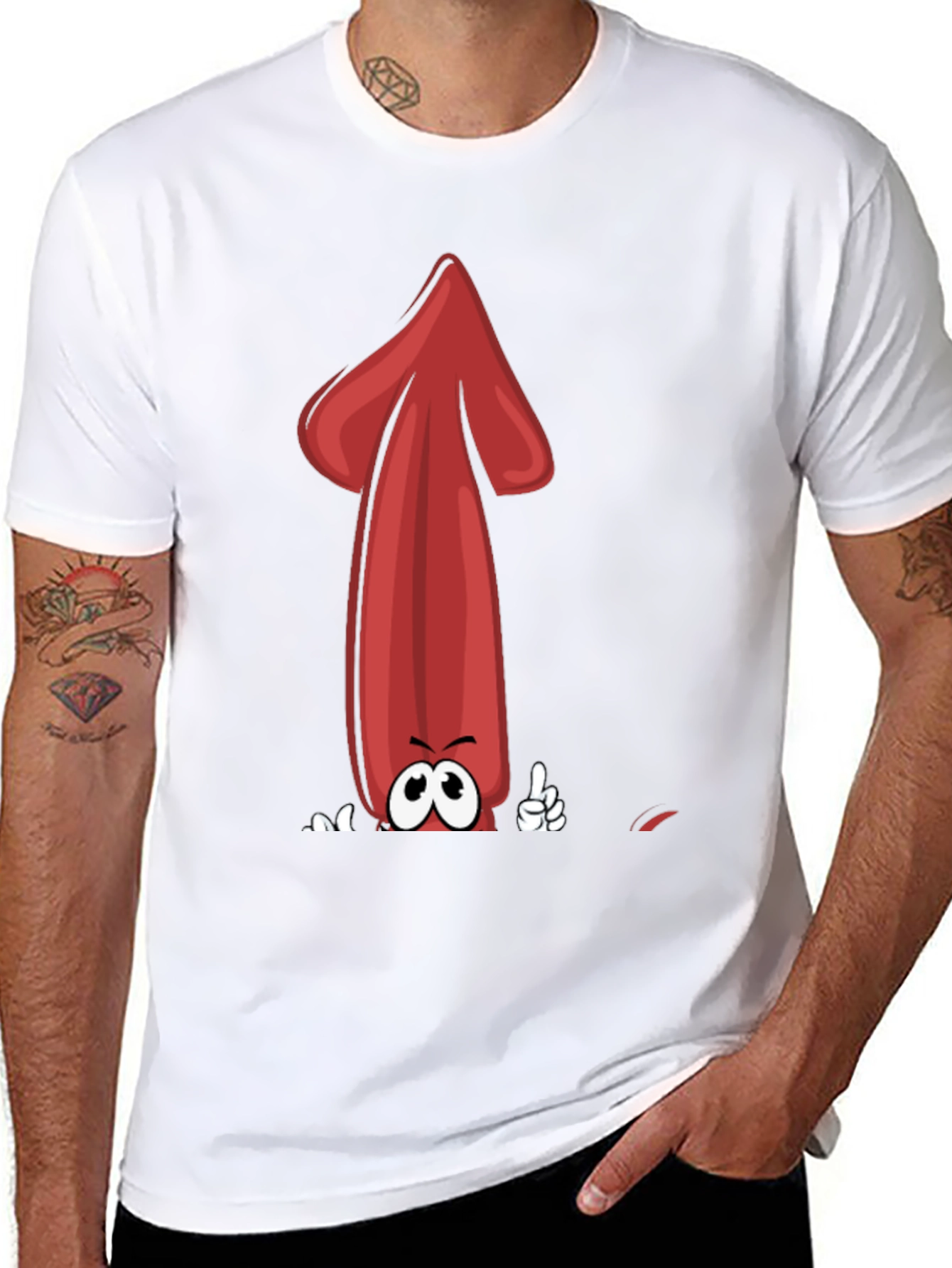 Funny Up Arrow Cartoon Graphic Tee