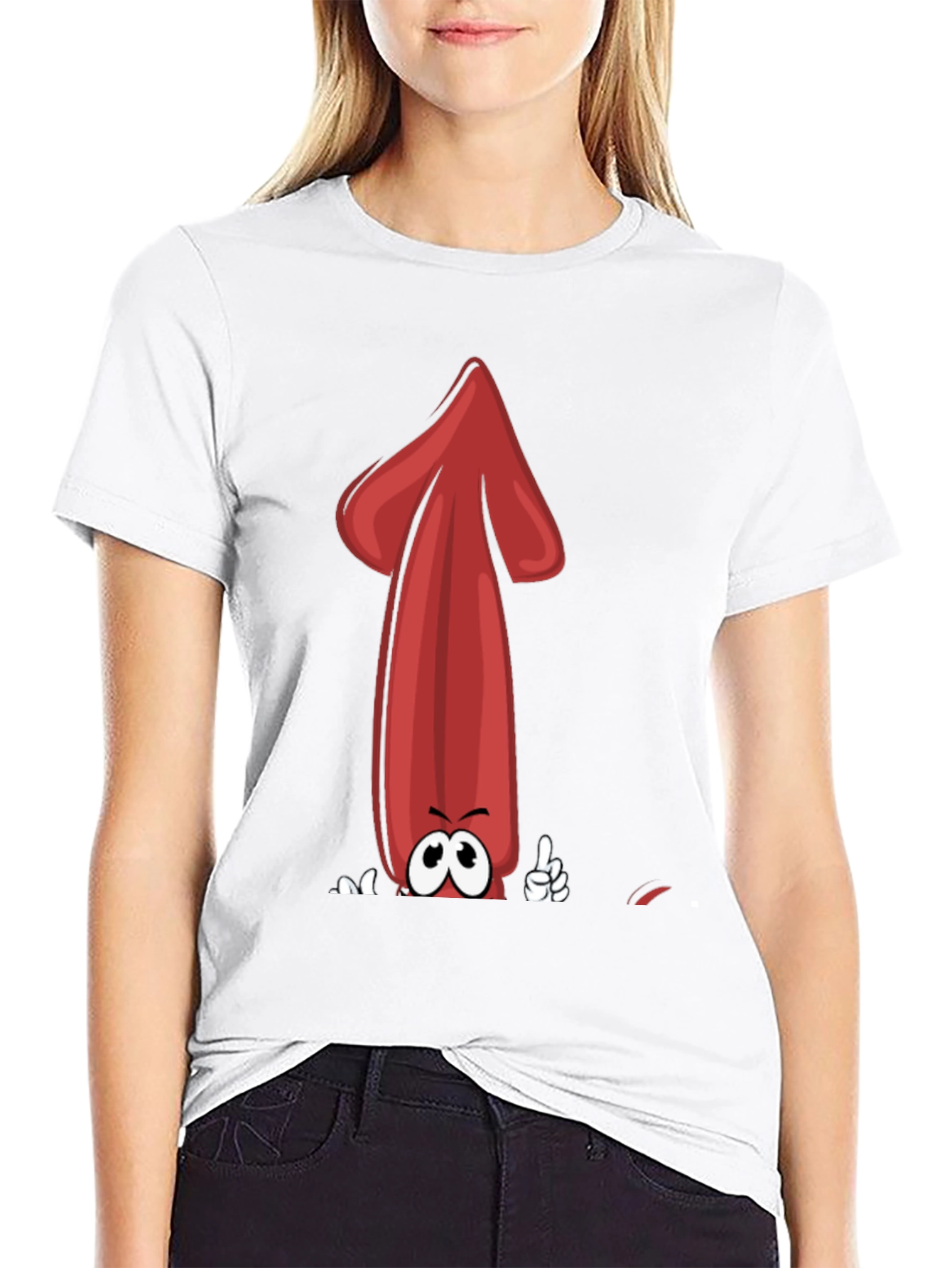 Funny Up Arrow Cartoon Graphic Tee