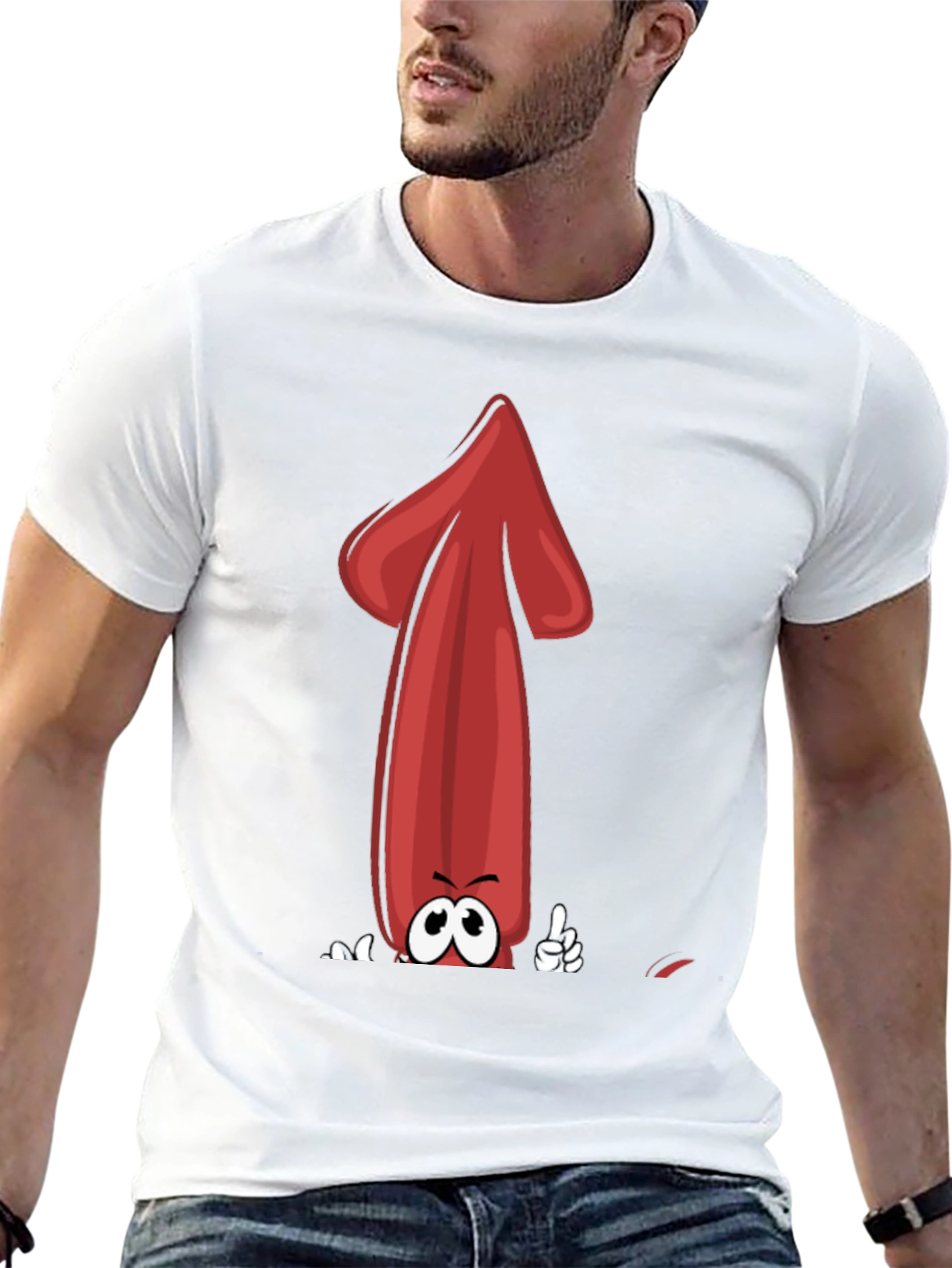 Funny Up Arrow Cartoon Graphic Tee