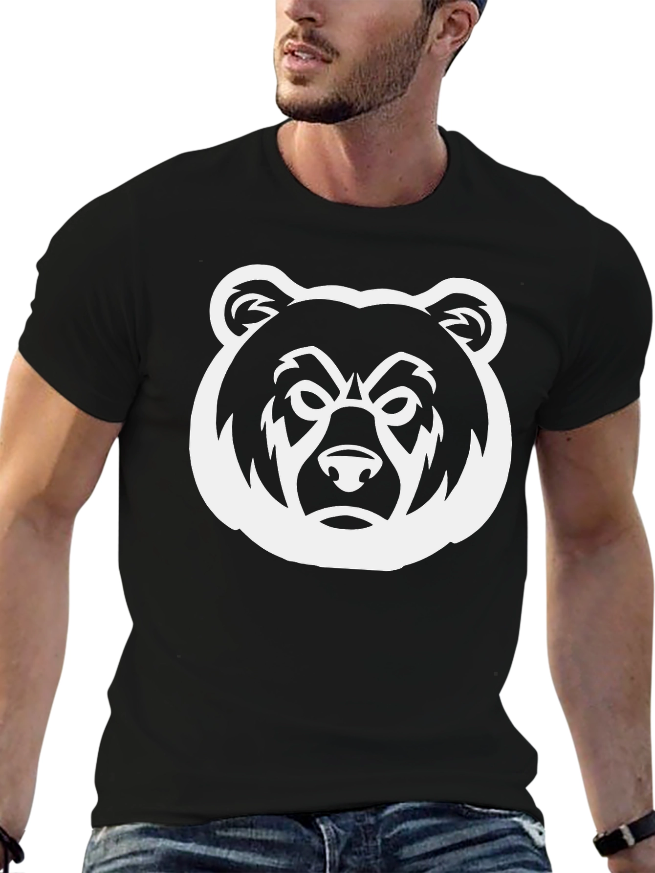 Cool Bear Graphic Black T-Shirt