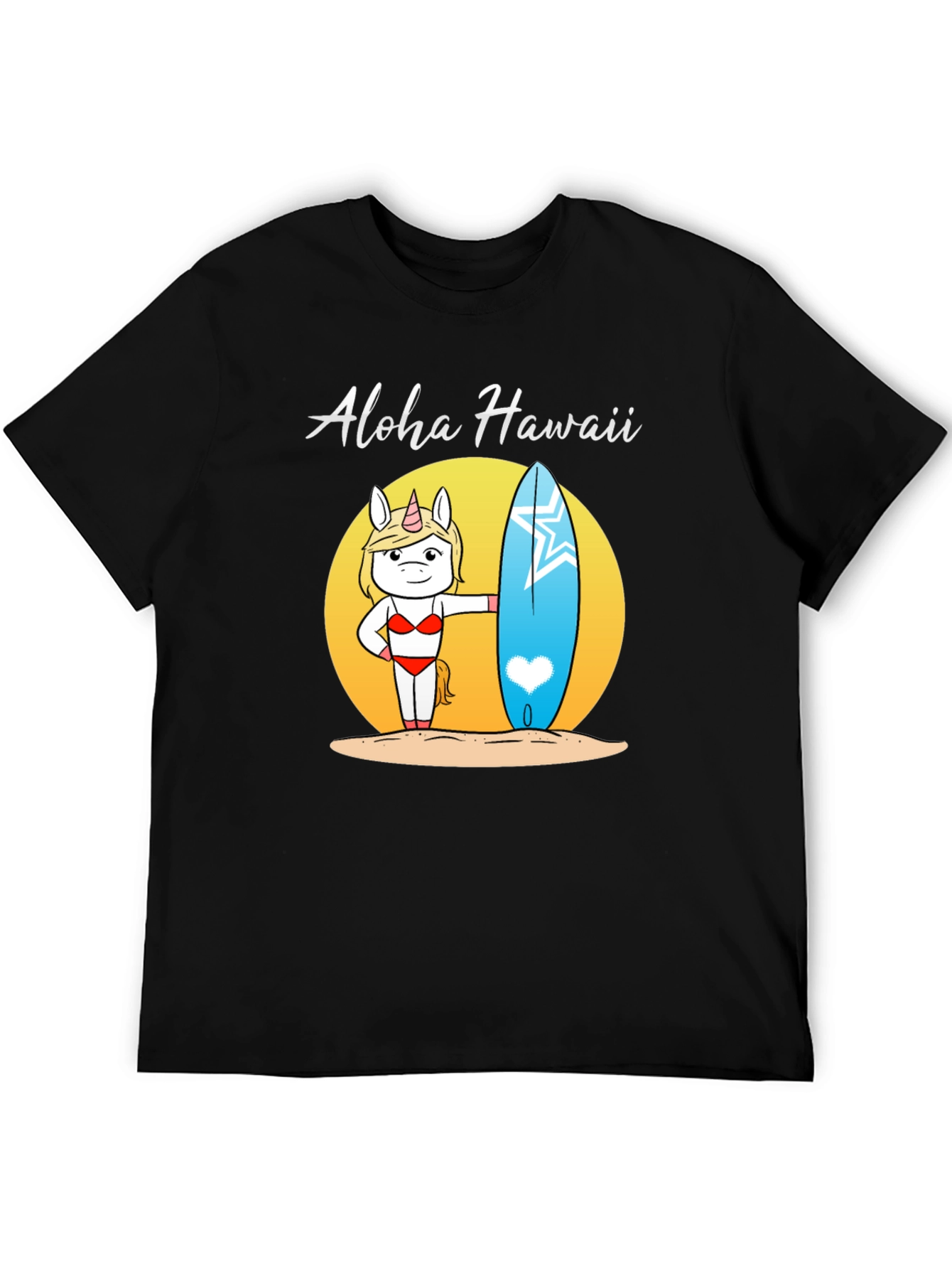 Aloha Hawaii Unicorn Surf T-Shirt