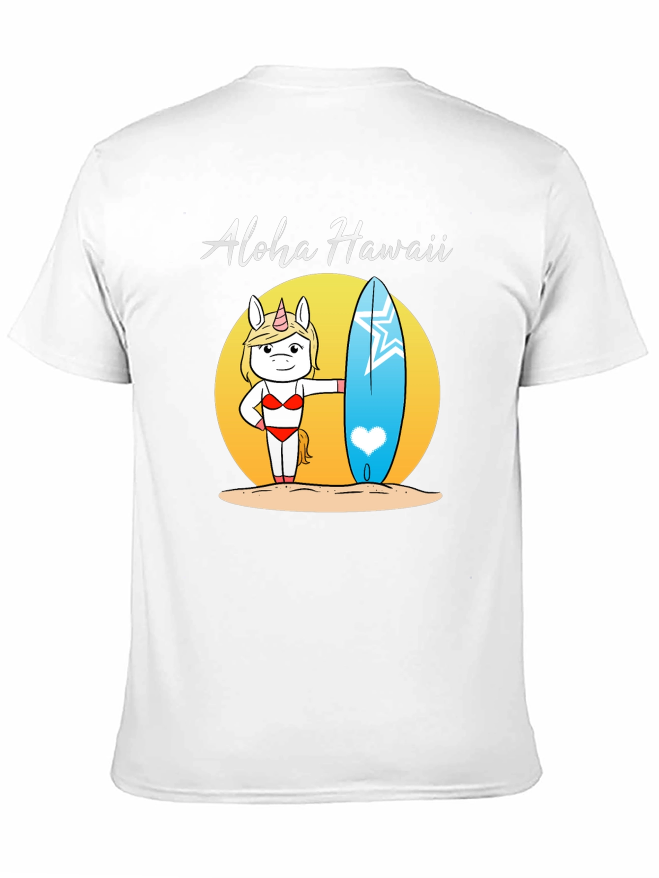 Aloha Hawaii Unicorn Surf T-Shirt