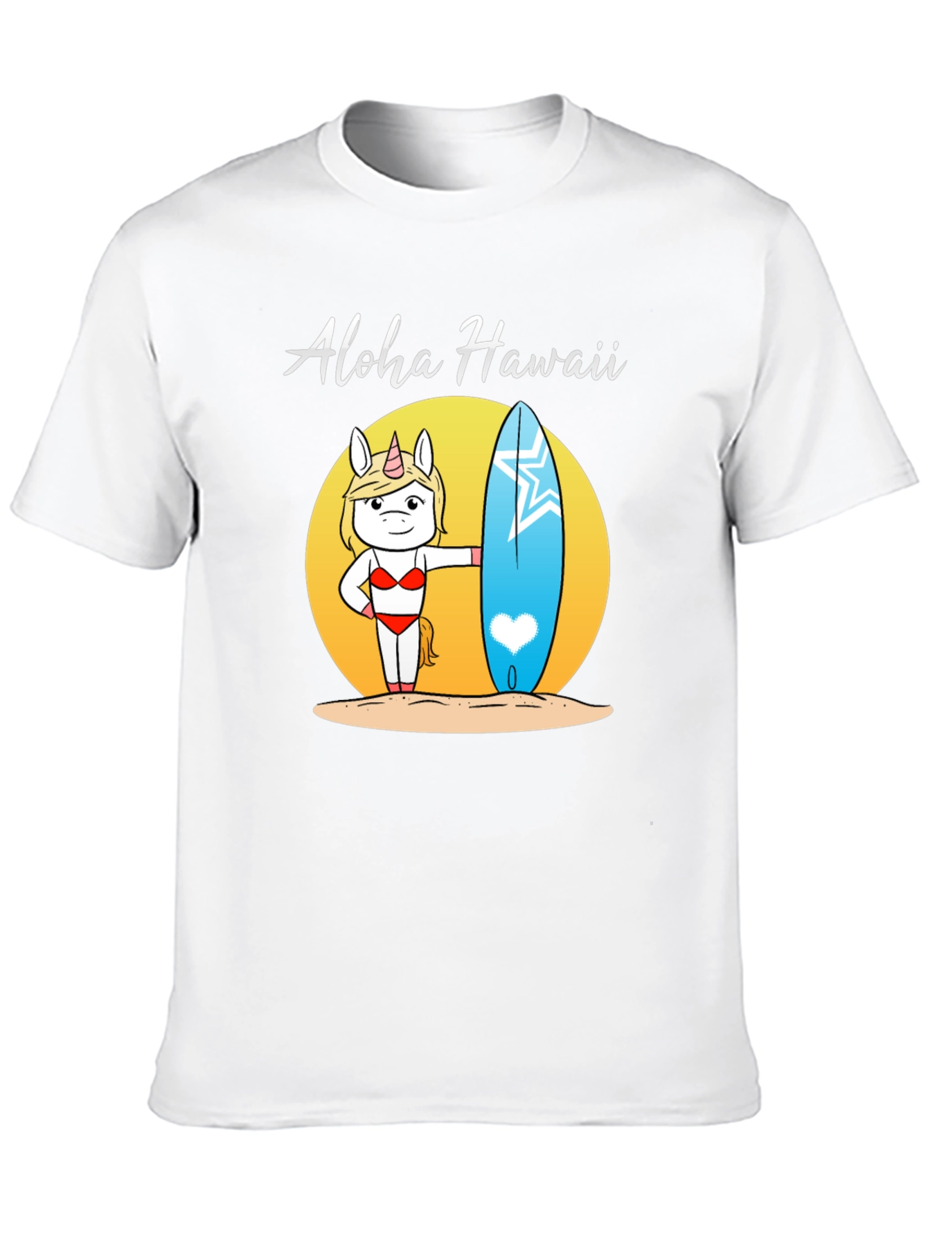 Aloha Hawaii Unicorn Surf T-Shirt