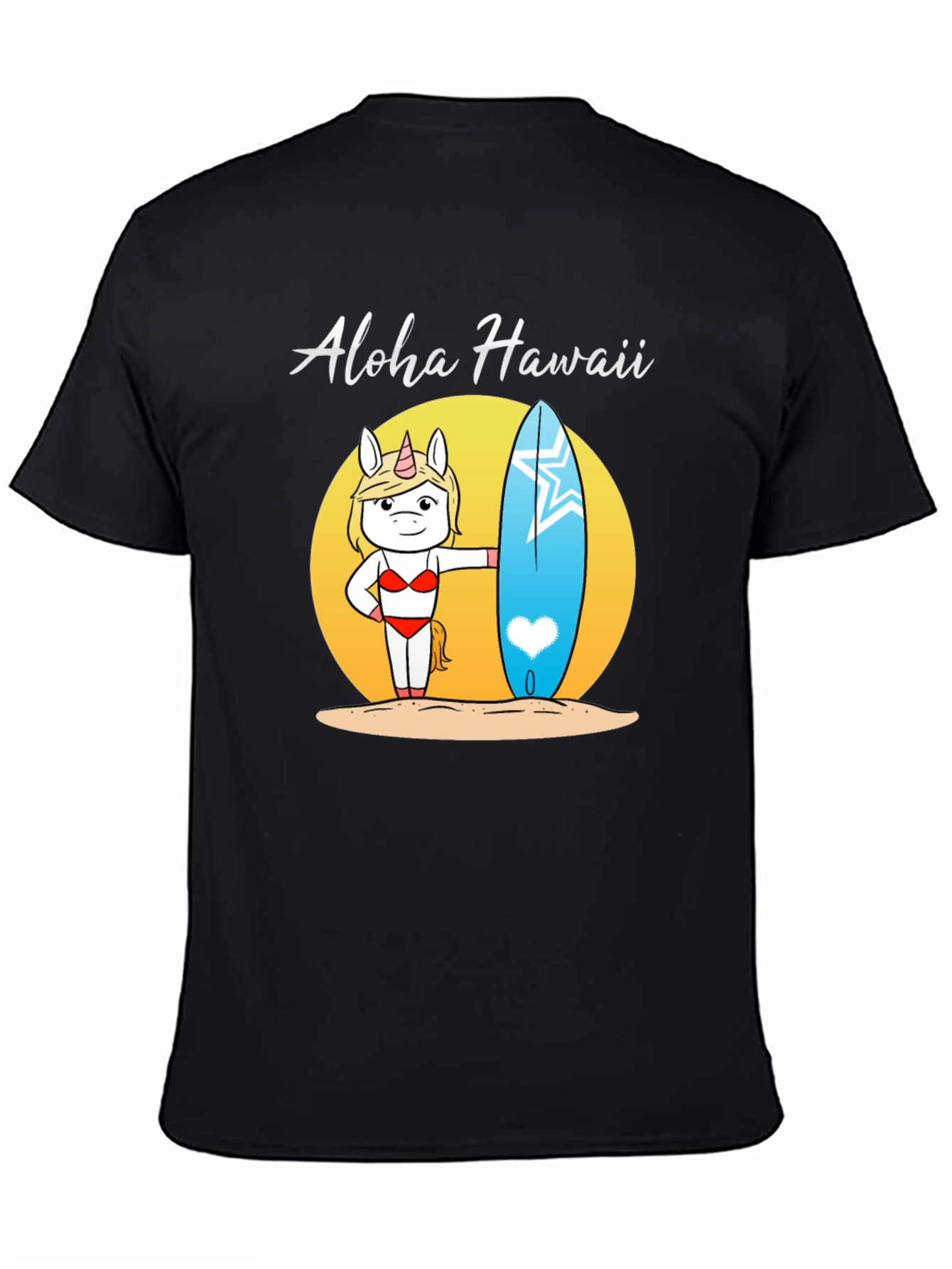 Aloha Hawaii Unicorn Surf T-Shirt