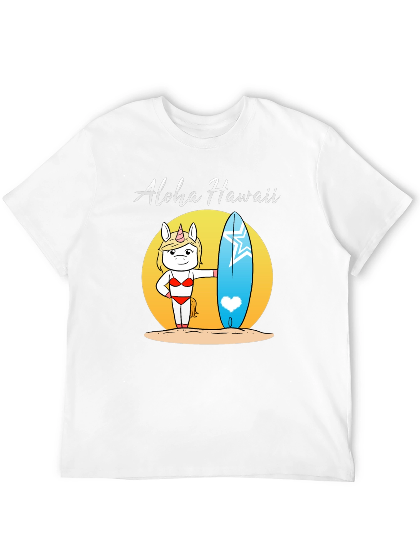 Aloha Hawaii Unicorn Surf T-Shirt