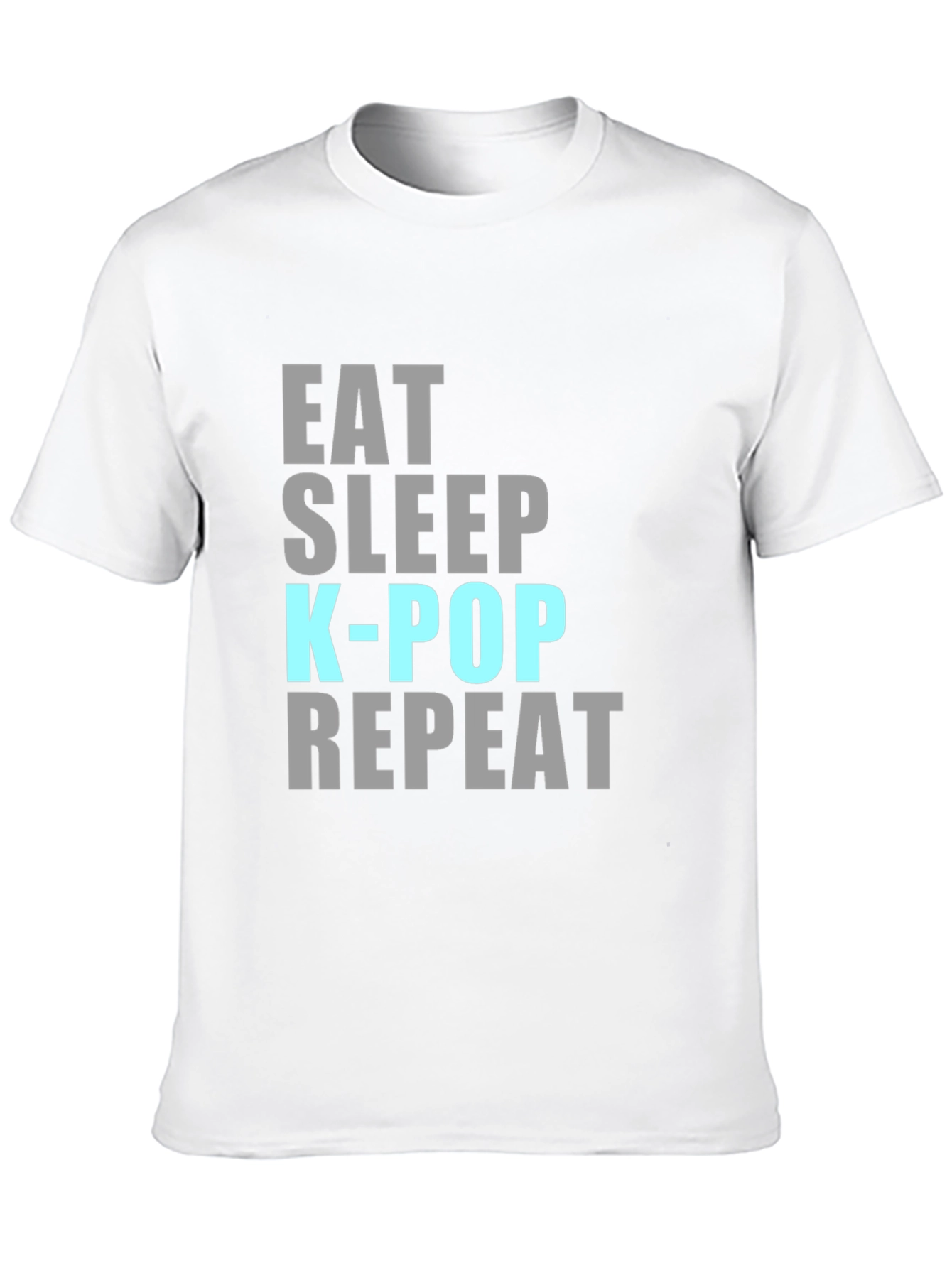 Eat Sleep K-Pop Repeat Black T-Shirt