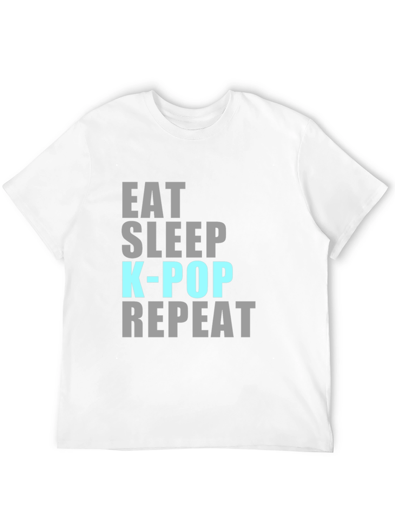 Eat Sleep K-Pop Repeat Black T-Shirt