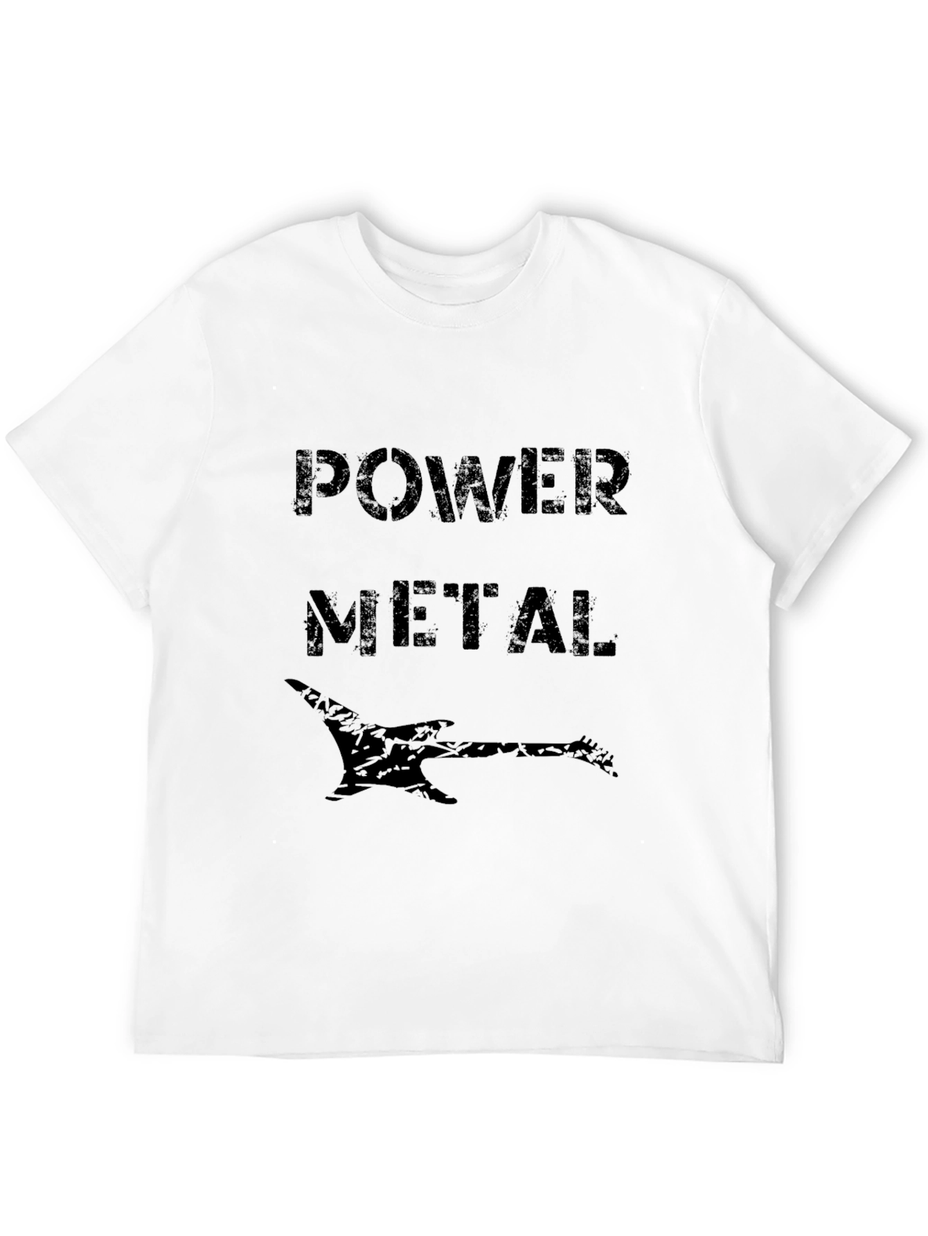 Power Metal Graphic Tee - Black Cotton Shirt