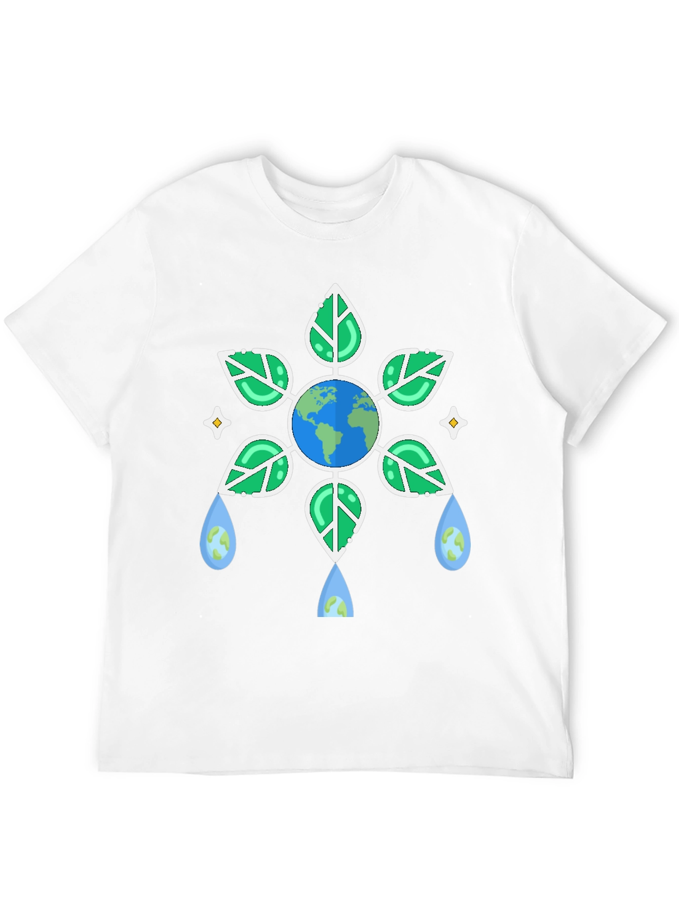 Eco-Friendly Earth Graphic Black T-Shirt