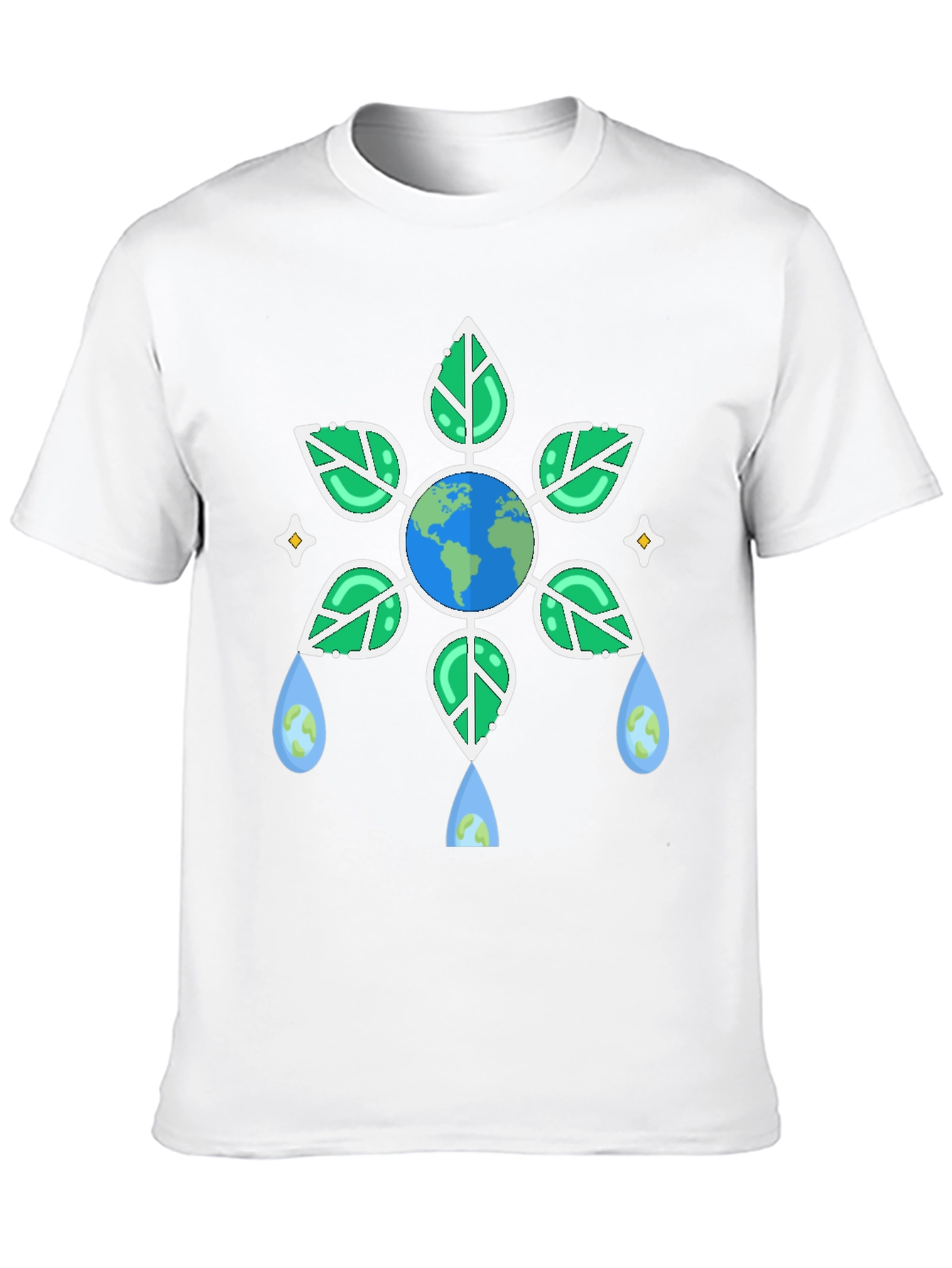 Eco-Friendly Earth Graphic Black T-Shirt