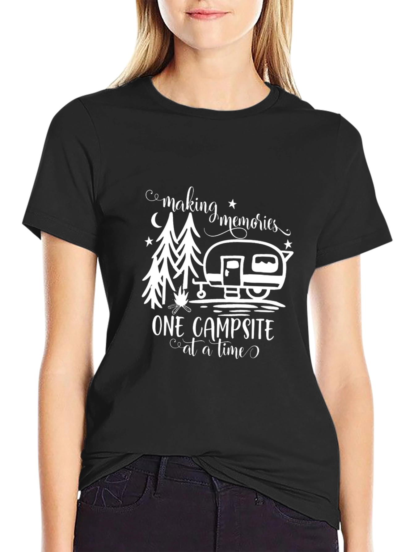 Camping Memories Black Graphic Tee
