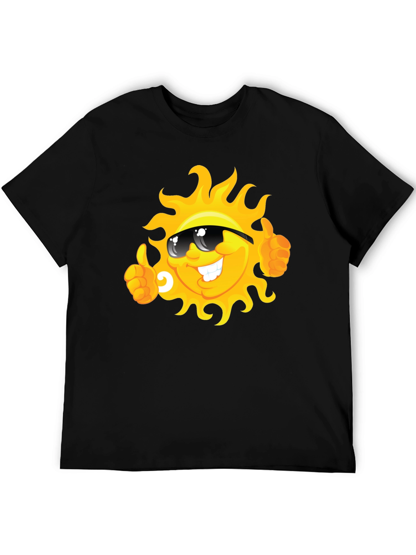 Smiling Sun Cartoon Graphic T-Shirt