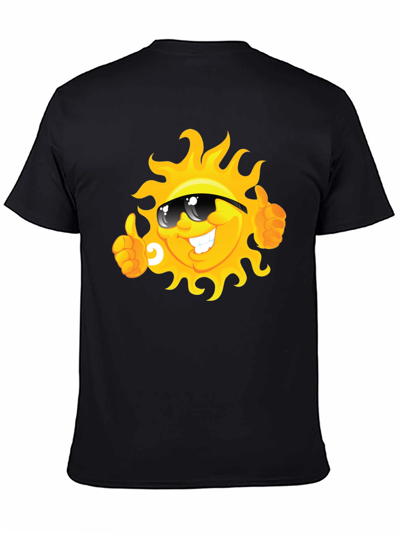Smiling Sun Cartoon Graphic T-Shirt