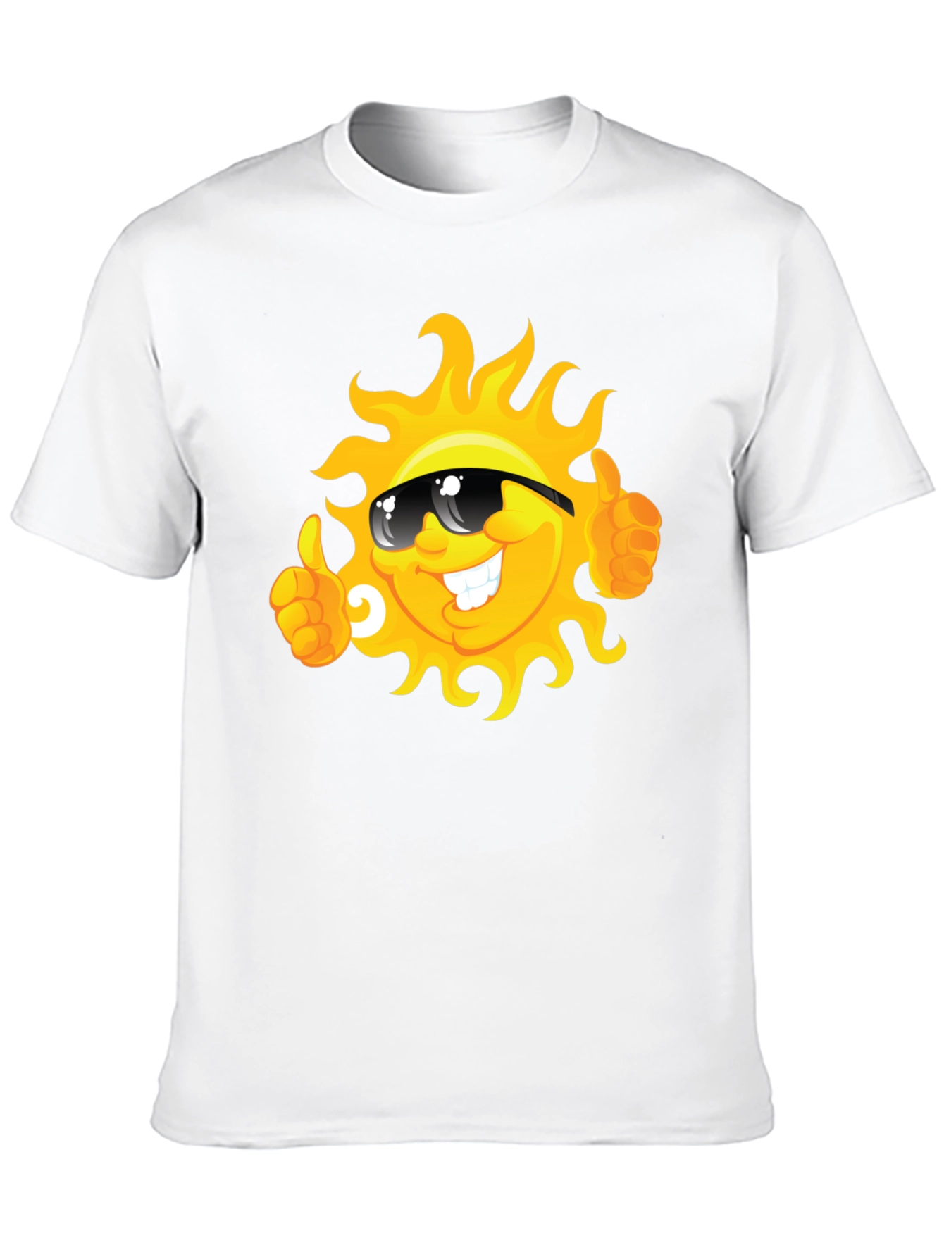 Smiling Sun Cartoon Graphic T-Shirt