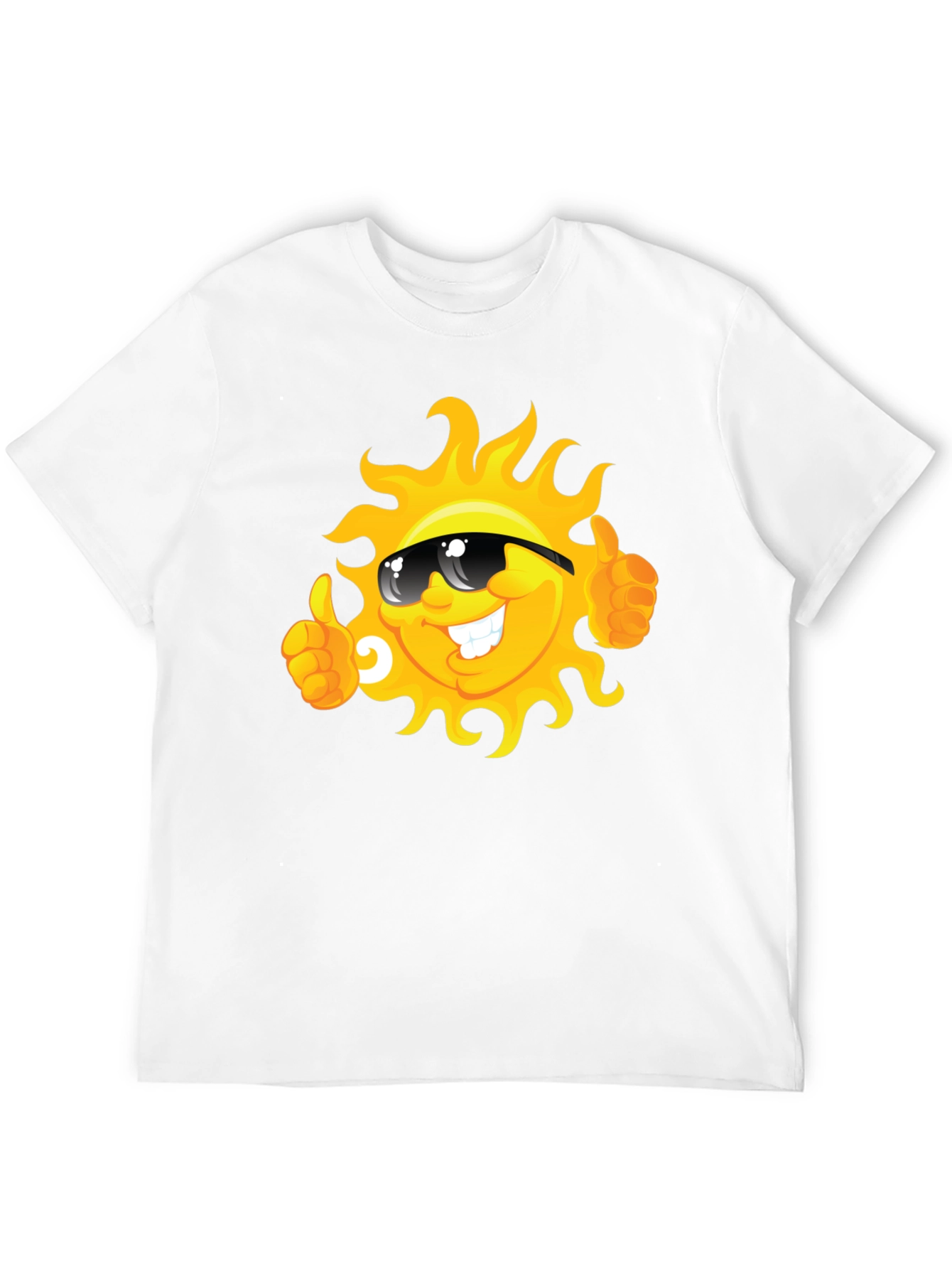 Smiling Sun Cartoon Graphic T-Shirt