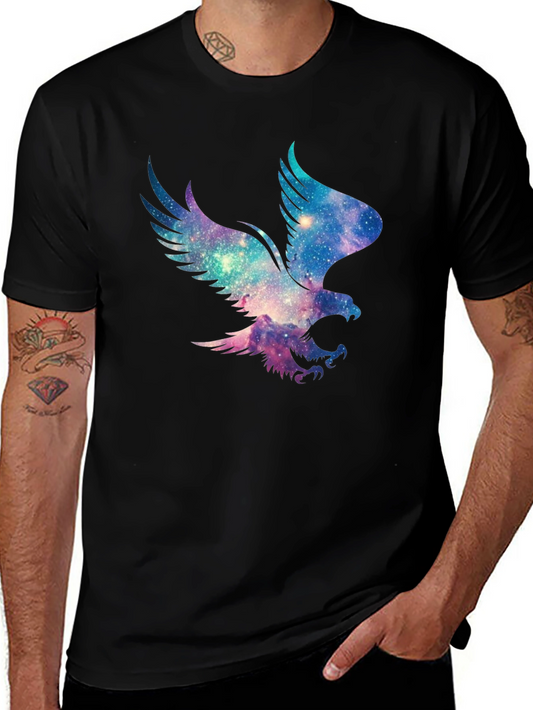 Galaxy Eagle Graphic Black T-Shirt