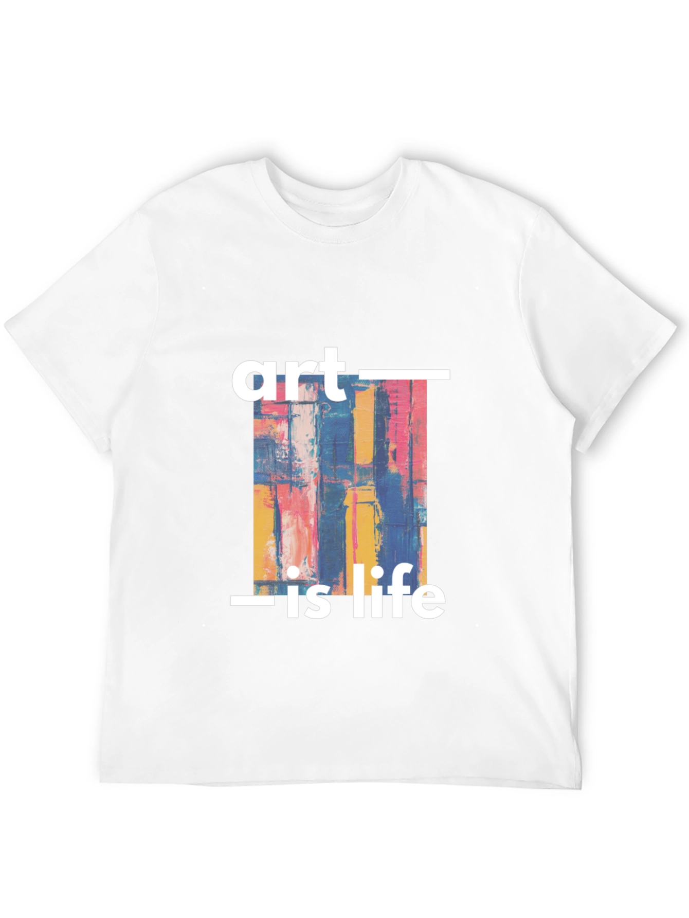 Art Is Life Graphic Print Black T-Shirt