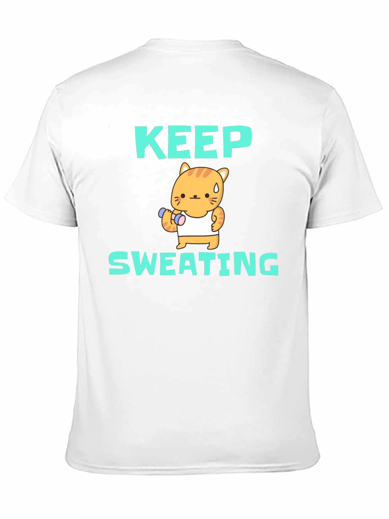Keep Sweating T-Shirt - Workout Cat Graphic Tee
