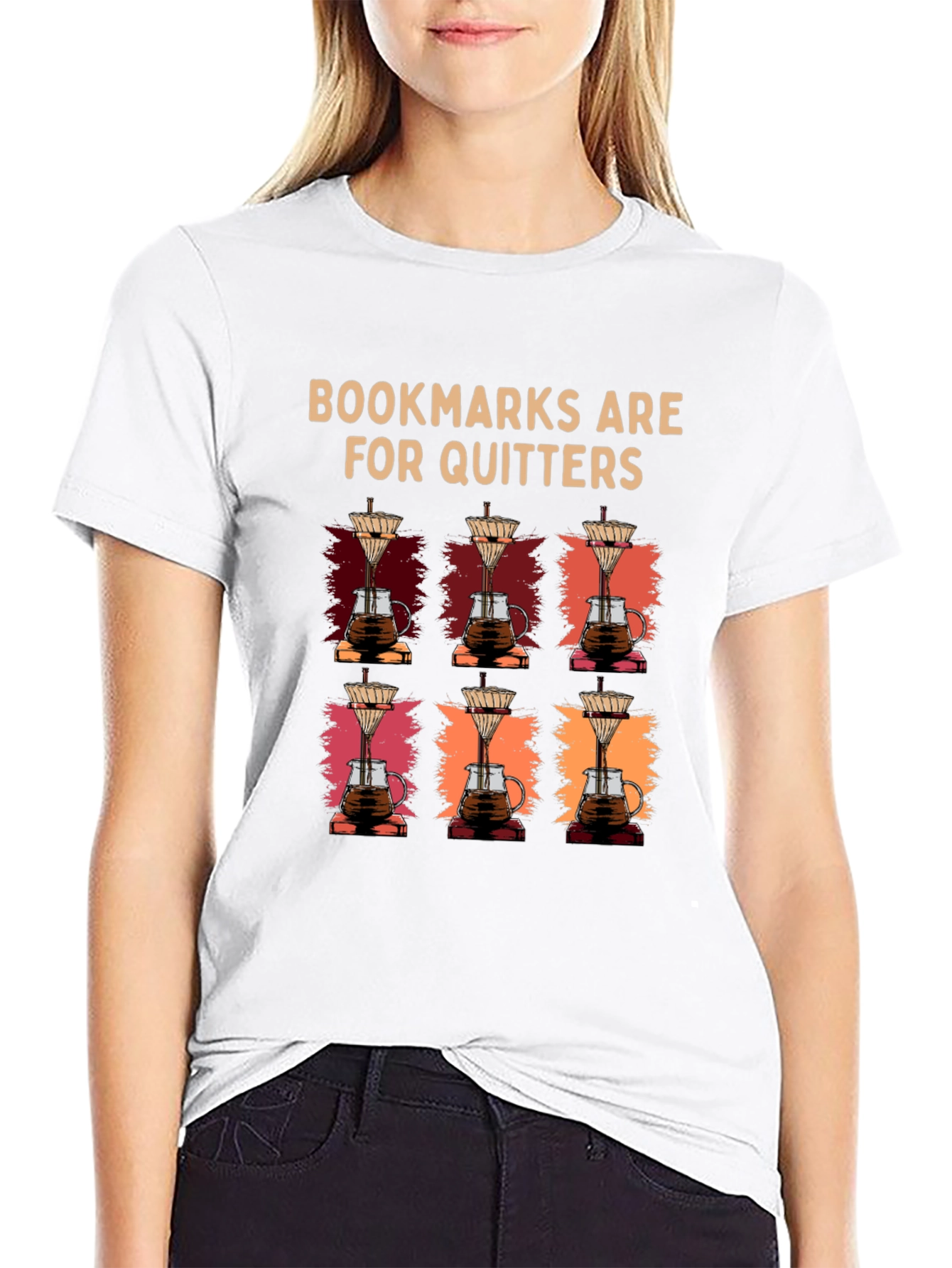 Bookmarks Are For Quitters Coffee T-Shirt