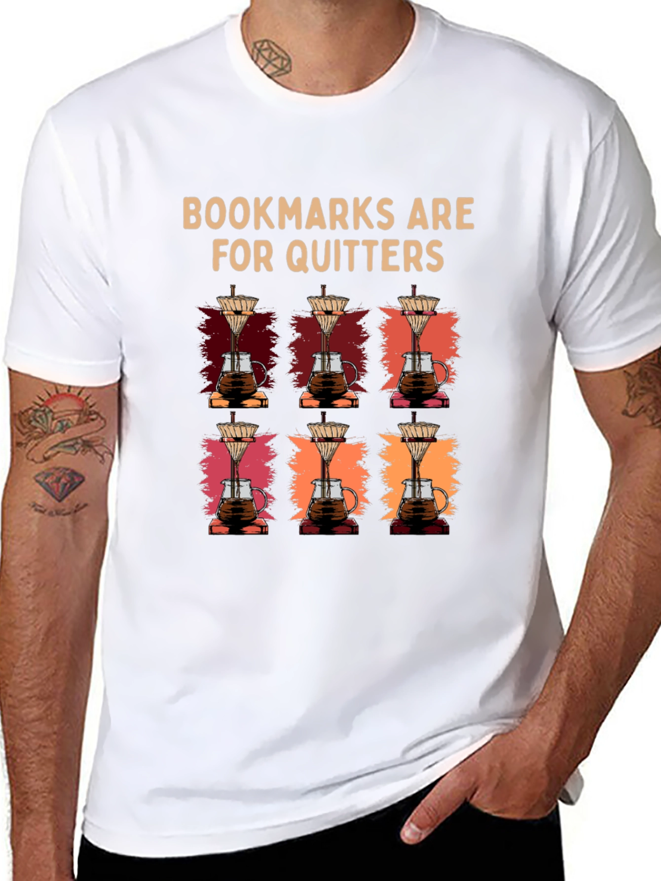 Bookmarks Are For Quitters Coffee T-Shirt