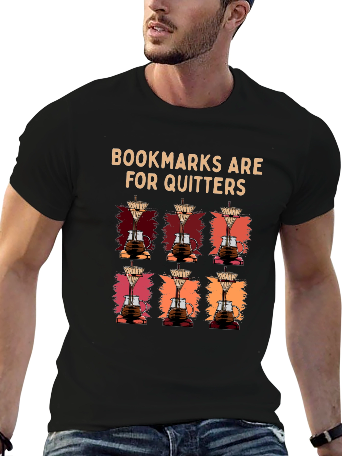 Bookmarks Are For Quitters Coffee T-Shirt