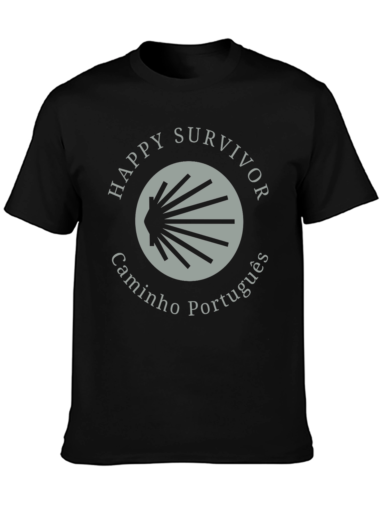 Happy Survivor Camino Português Black T-Shirt