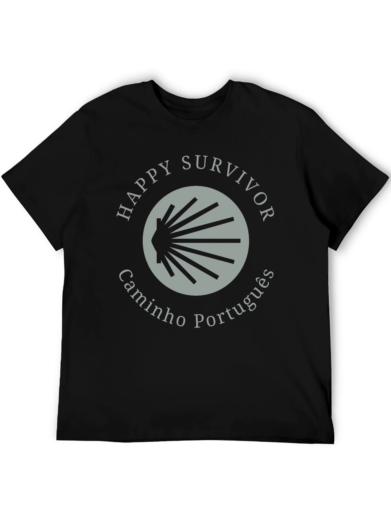 Happy Survivor Camino Português Black T-Shirt