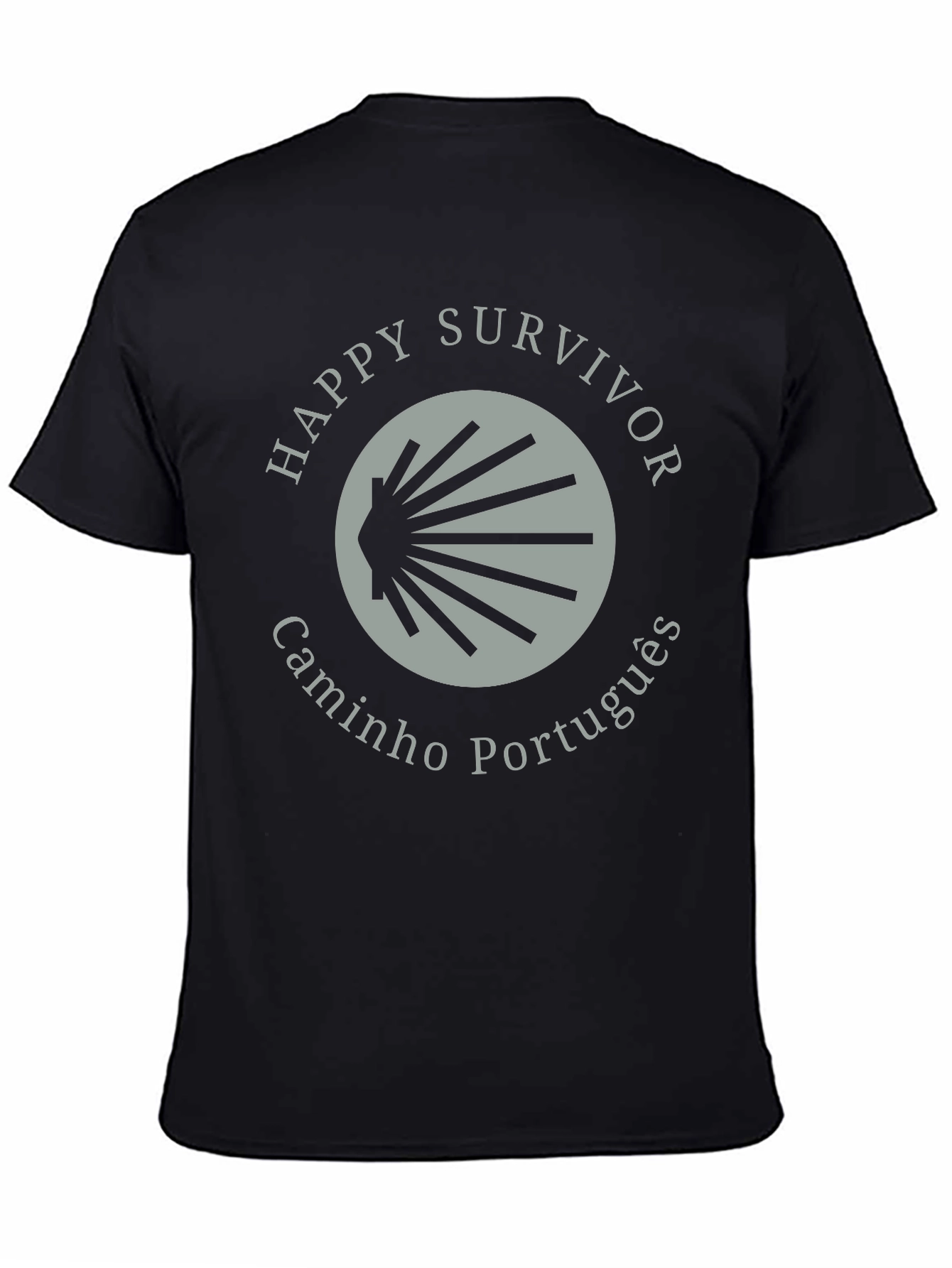 Happy Survivor Camino Português Black T-Shirt