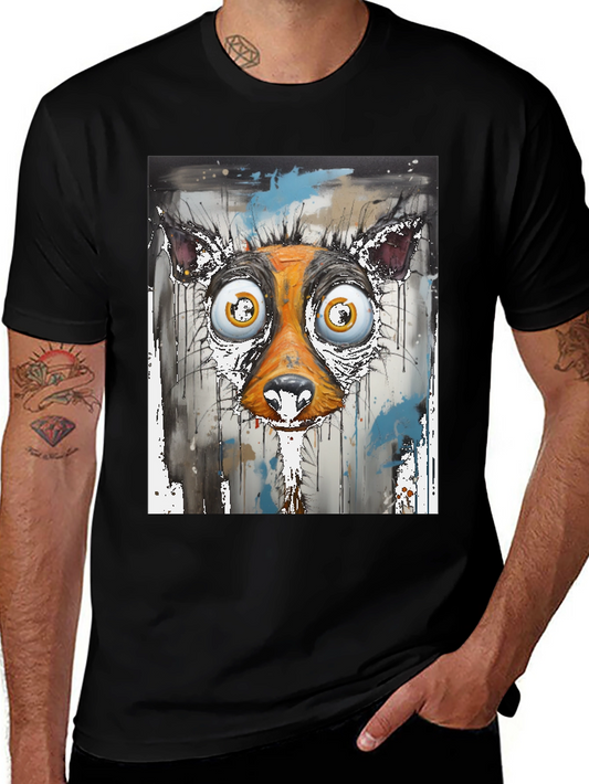 Abstract Dog Face Graphic Tee